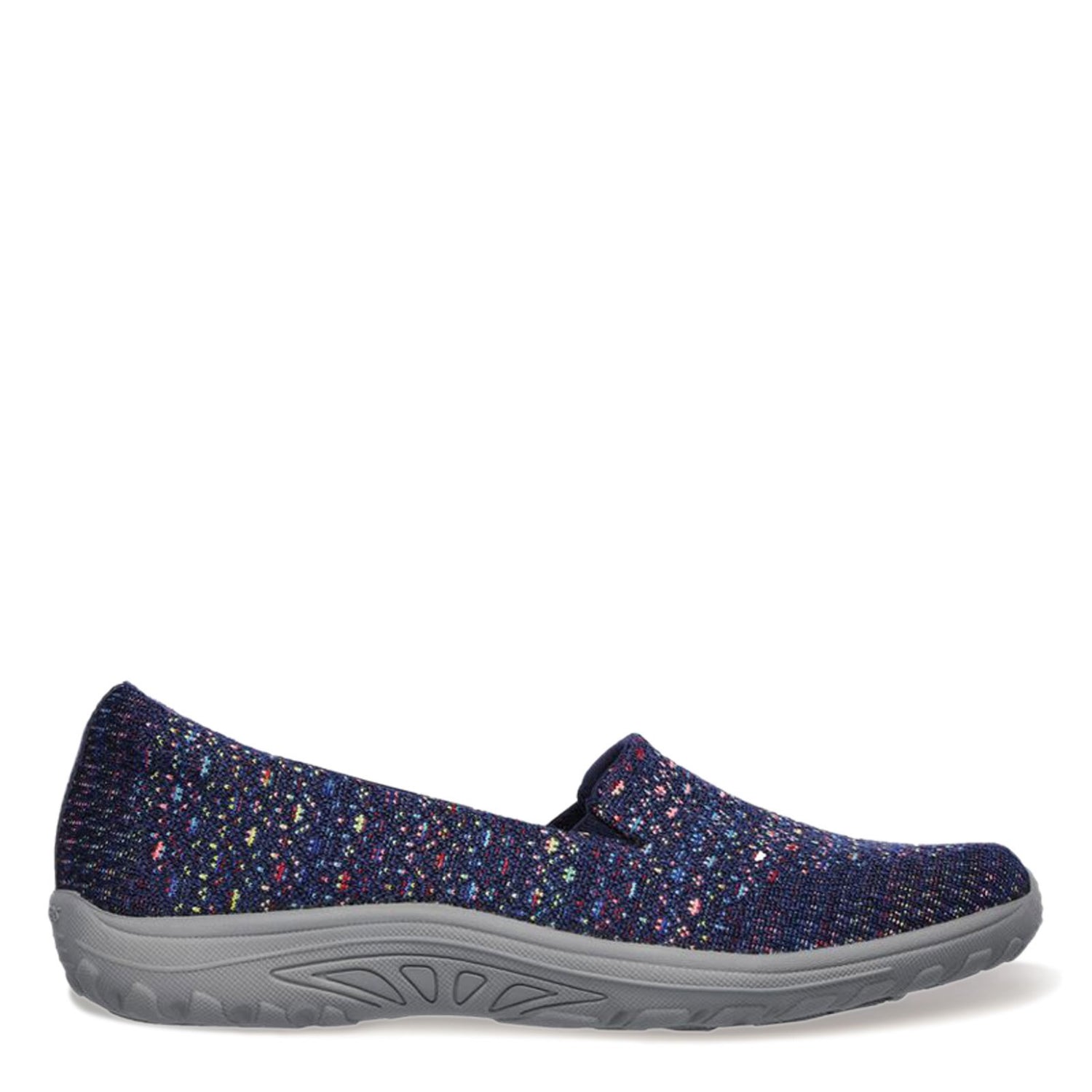 Peltz Shoes  Women's Skechers Relaxed Fit: Reggae Fest - Wicker Slip-On NAVY 49291-NVY