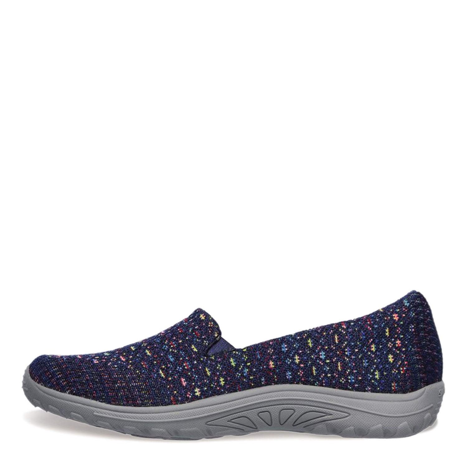 Peltz Shoes  Women's Skechers Relaxed Fit: Reggae Fest - Wicker Slip-On NAVY 49291-NVY