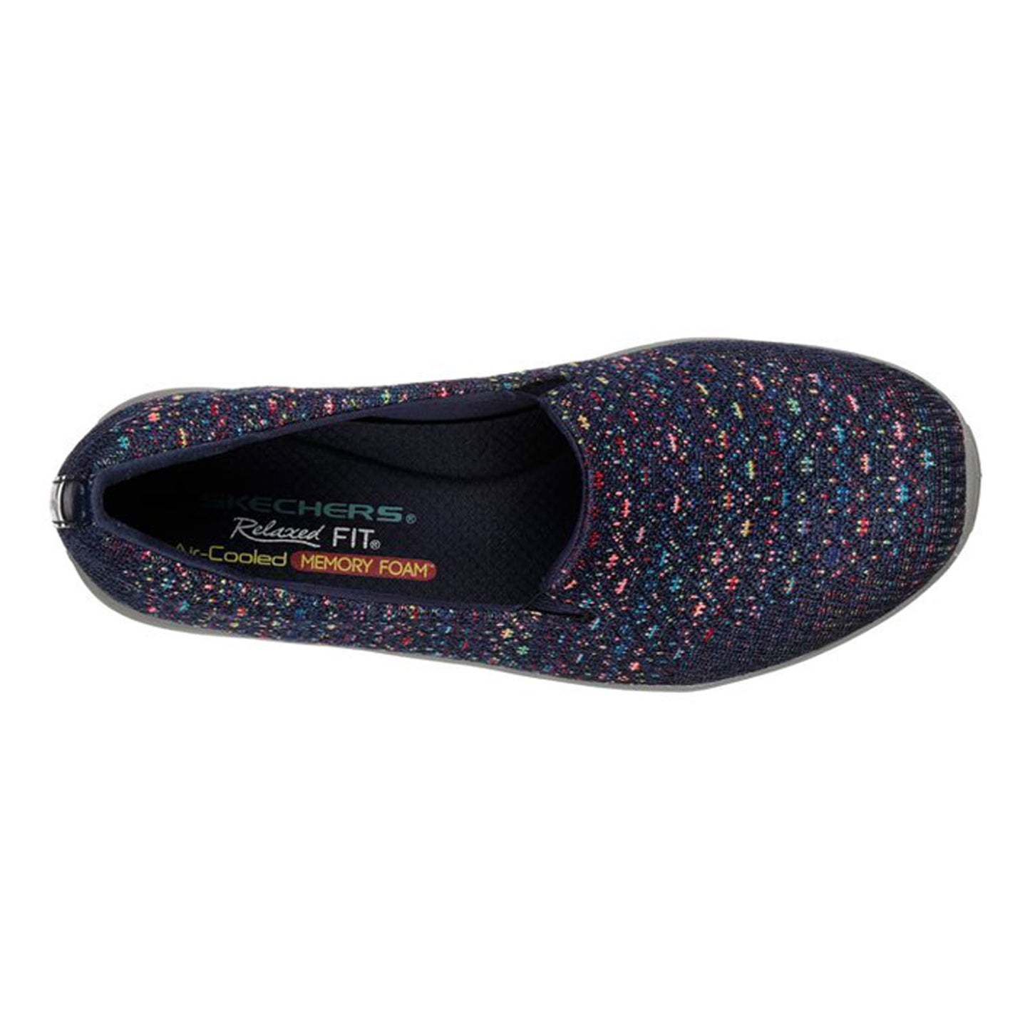 Peltz Shoes  Women's Skechers Relaxed Fit: Reggae Fest - Wicker Slip-On NAVY 49291-NVY