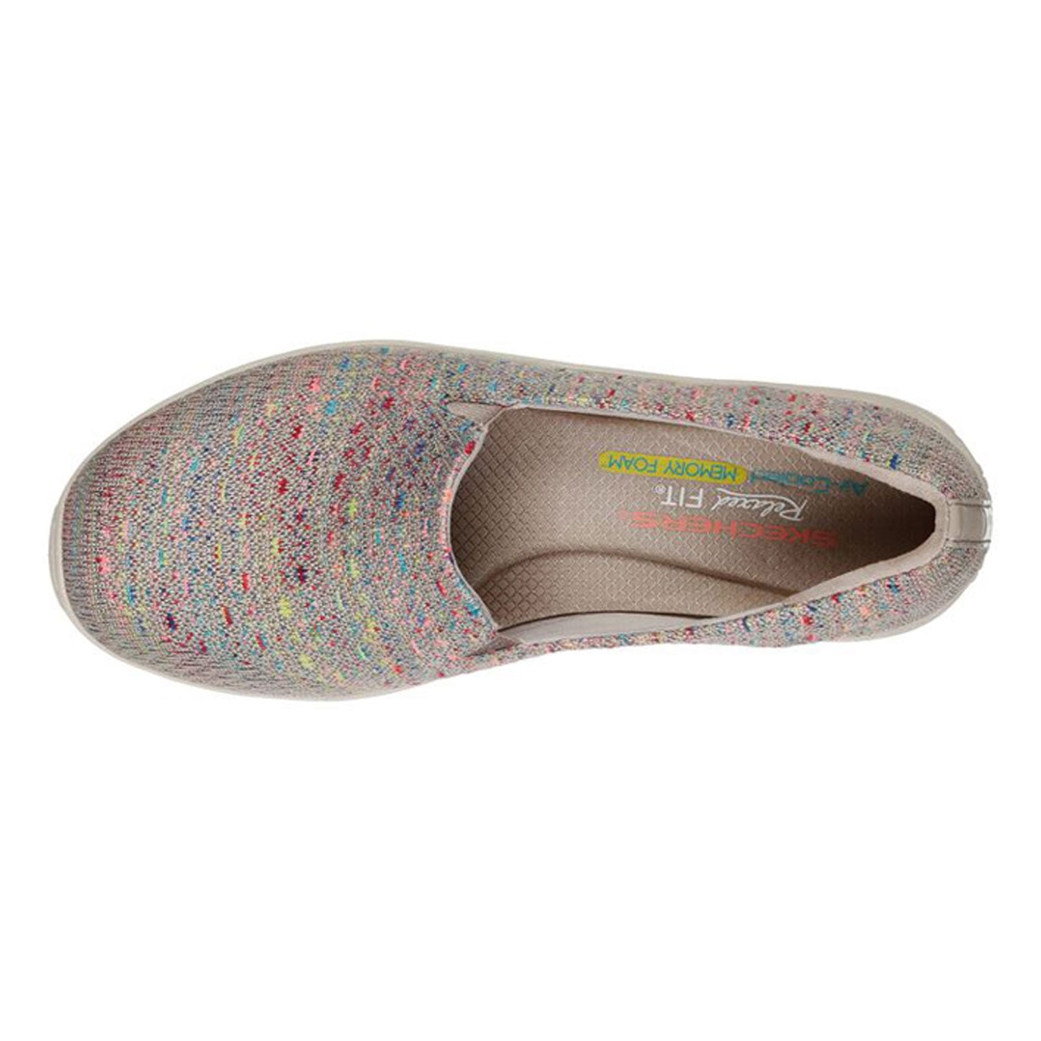 Peltz Shoes  Women's Skechers Relaxed Fit: Reggae Fest - Wicker Slip-On TAUPE 49291-TPE