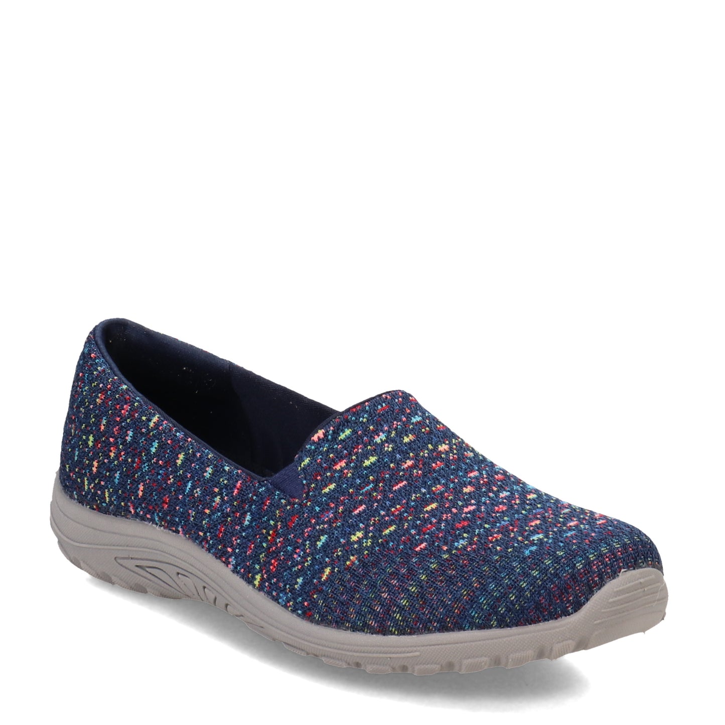 Peltz Shoes  Women's Skechers Relaxed Fit: Reggae Fest - Wicker Slip-On - Wide Width NAVY 49291W-NVY