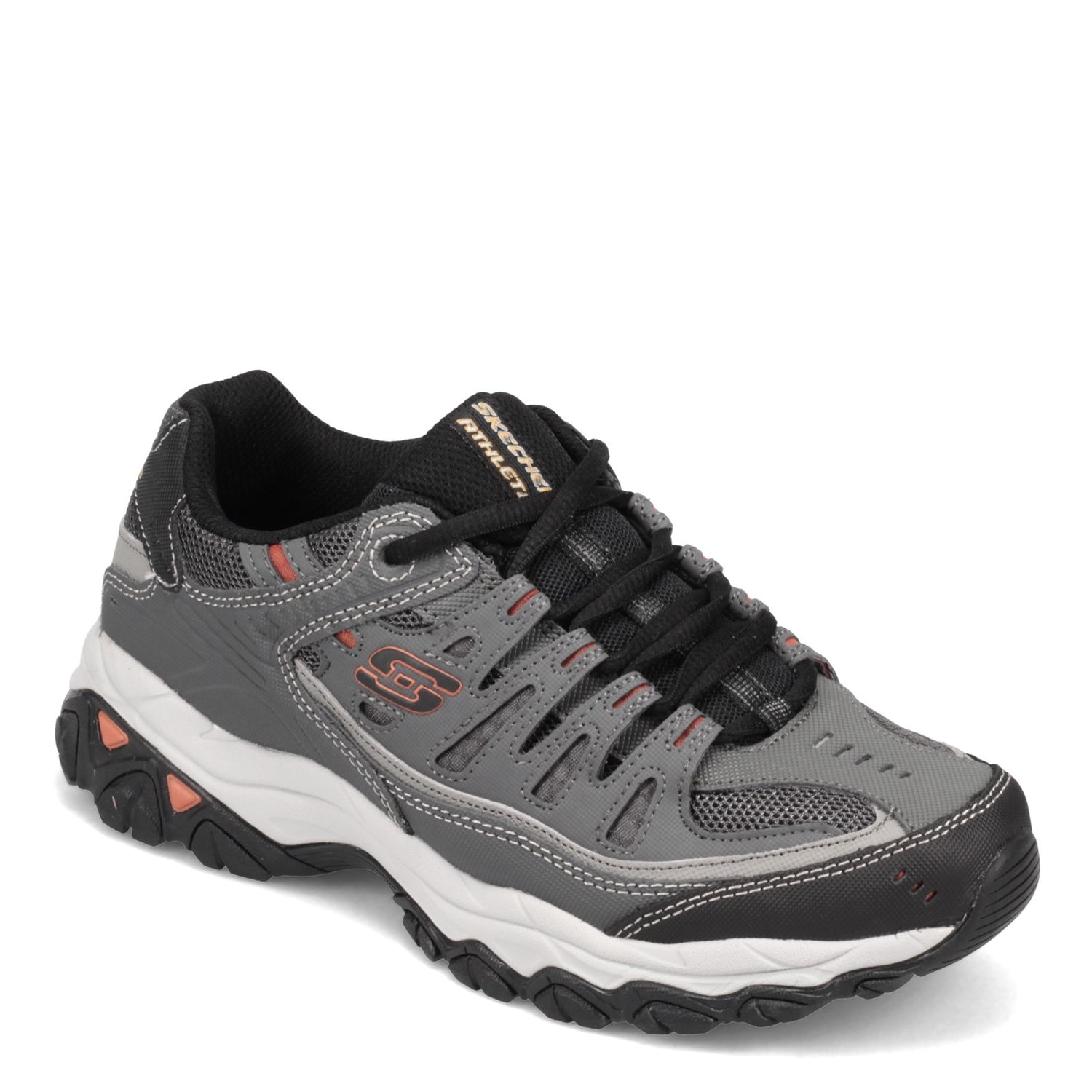 Peltz Shoes  Men's Skechers After Burn - Memory Fit Sneaker Charcoal/Gray 50125-CCGY
