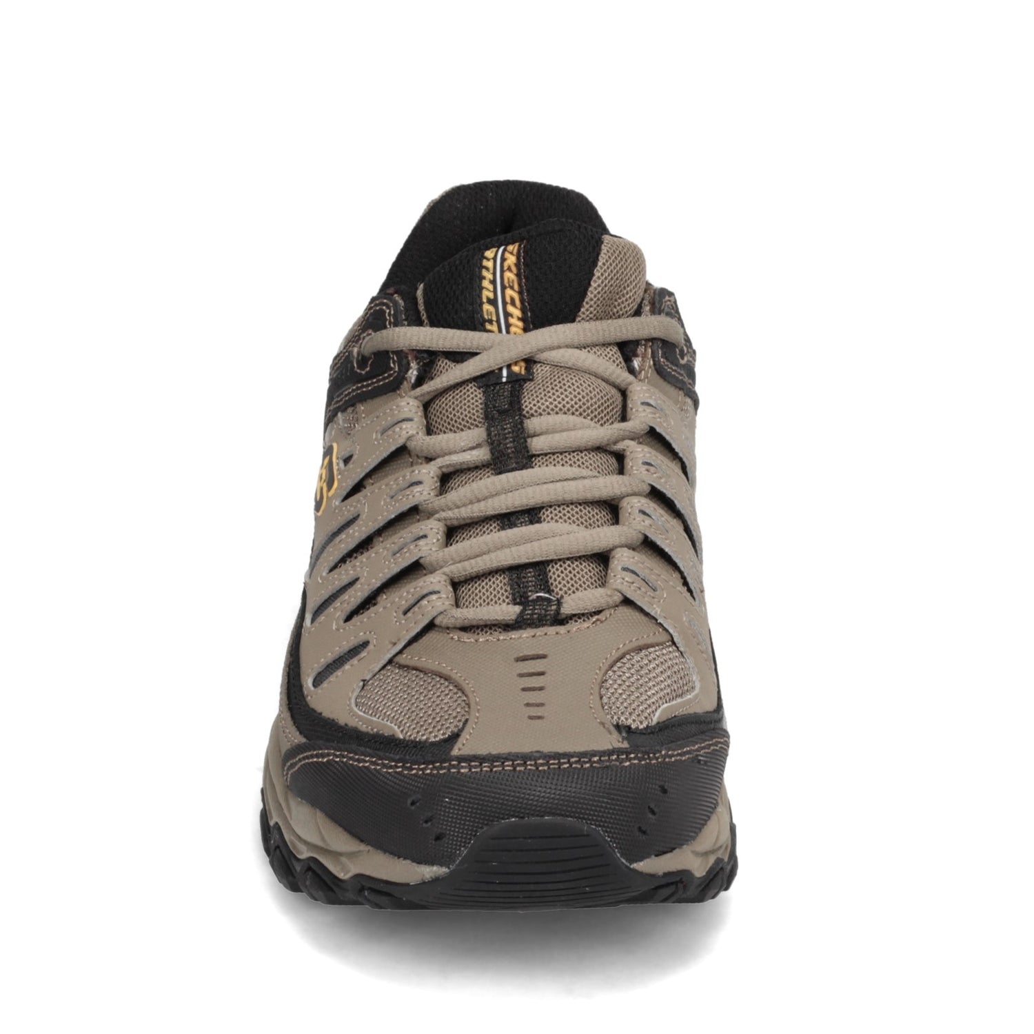 Peltz Shoes  Men's Skechers After Burn - Memory Fit Training Sneaker - Wide Width Pebble/Black 50125EWW-PBBK