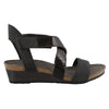 Peltz Shoes  Women's Naot Cupid Wedge Sandals Black 5040-NJJ