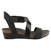 Peltz Shoes  Women's Naot Cupid Wedge Sandals BLACK 5040-NJJ