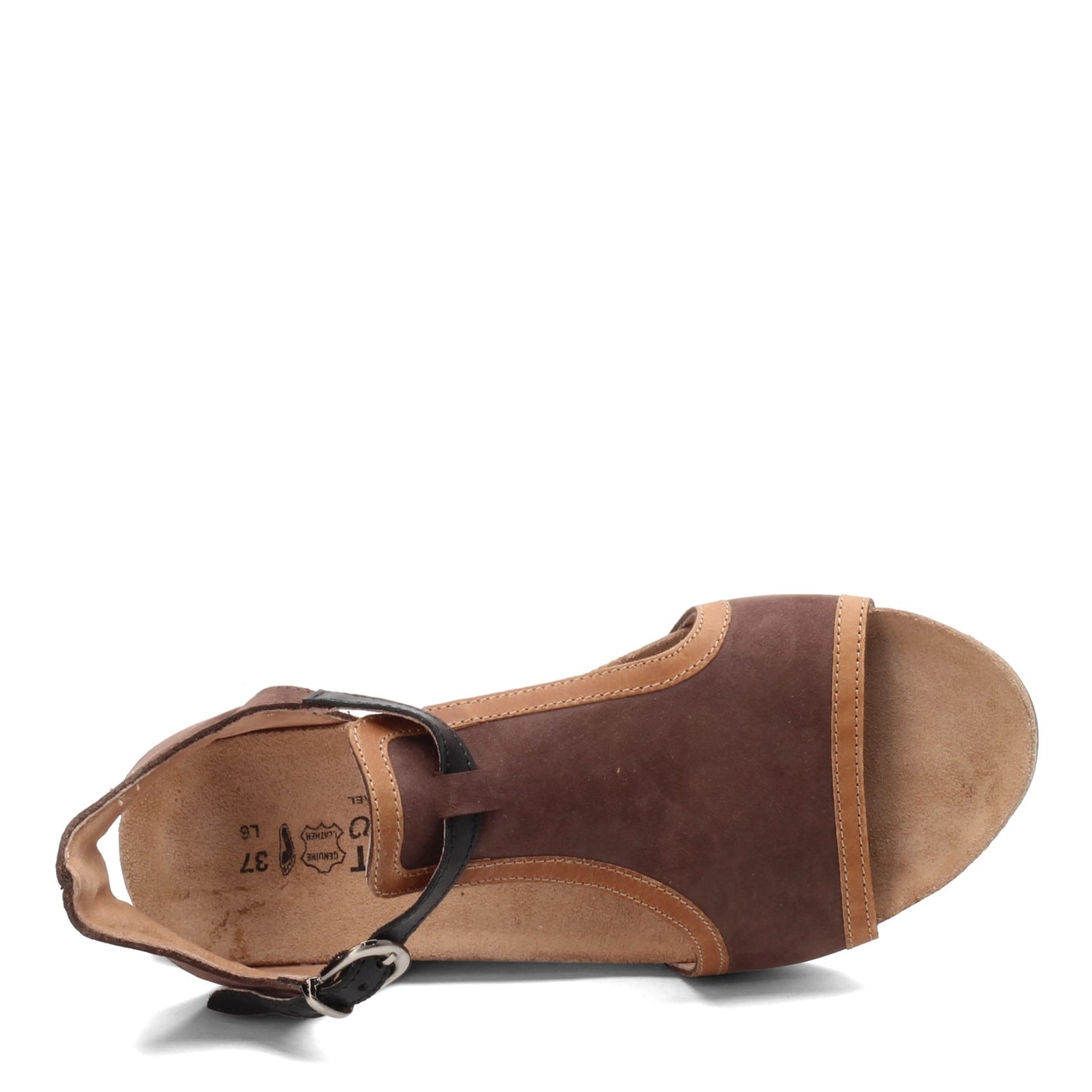 Peltz Shoes  Women's Naot Fiona Wedge Sandal COFFEE 5042-SEB