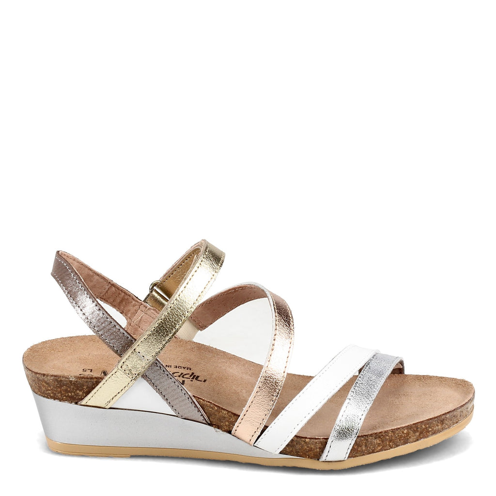 Women's Naot Hero Sandal SILVER / GOLD MIX 5047-NTP