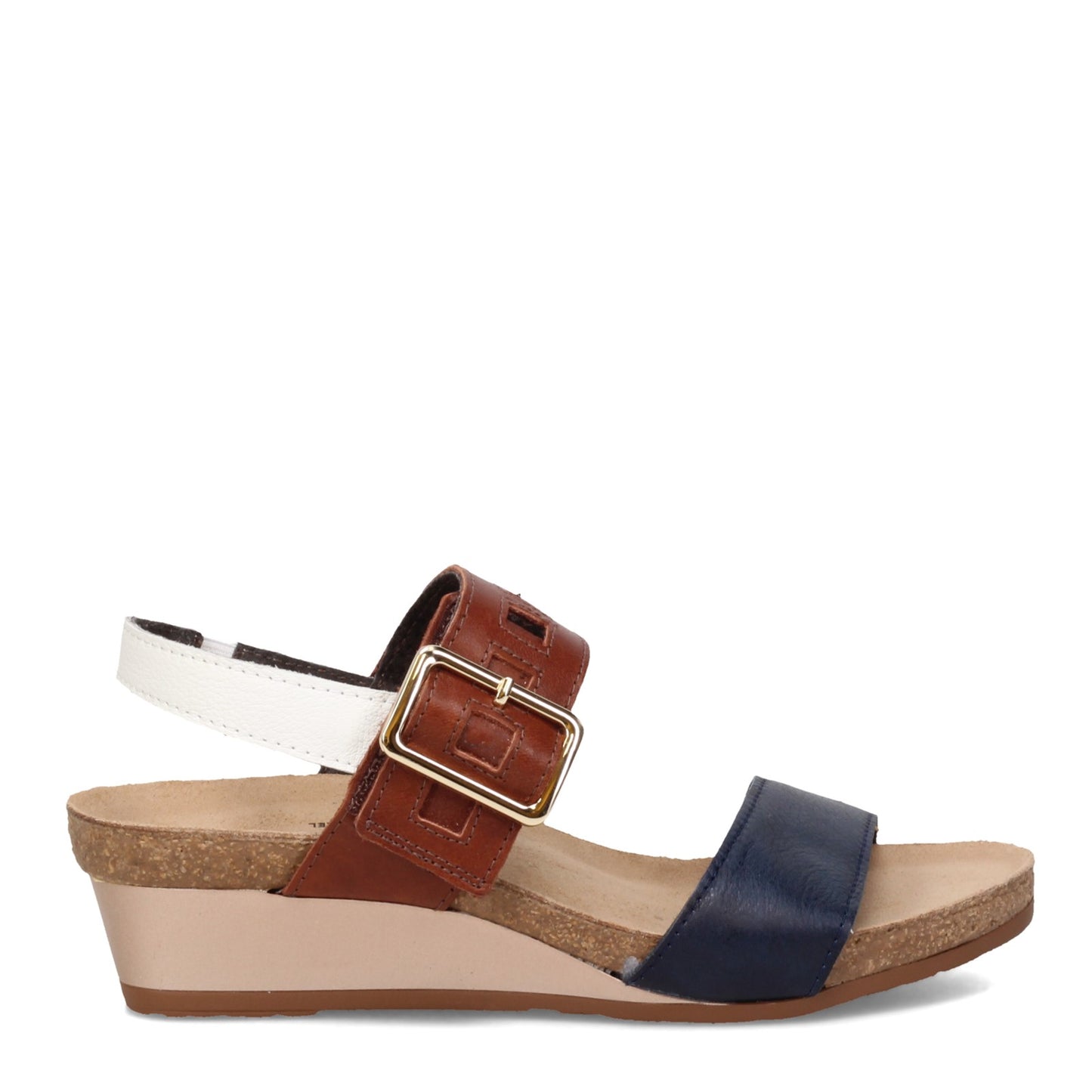 Peltz Shoes  Women's Naot Dynasty Sandal Blue / Tan 5052-PFG