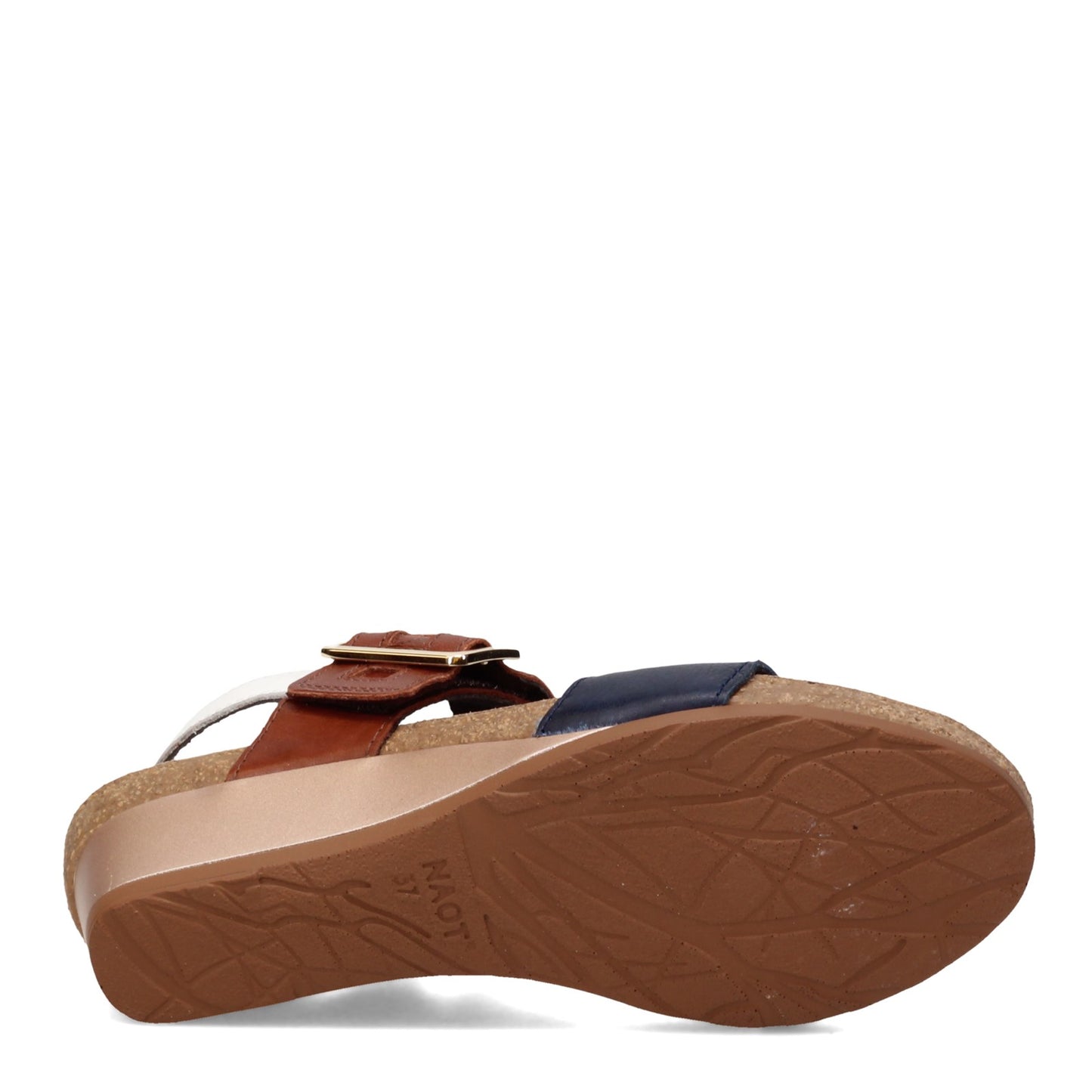 Peltz Shoes  Women's Naot Dynasty Sandal Blue / Tan 5052-PFG