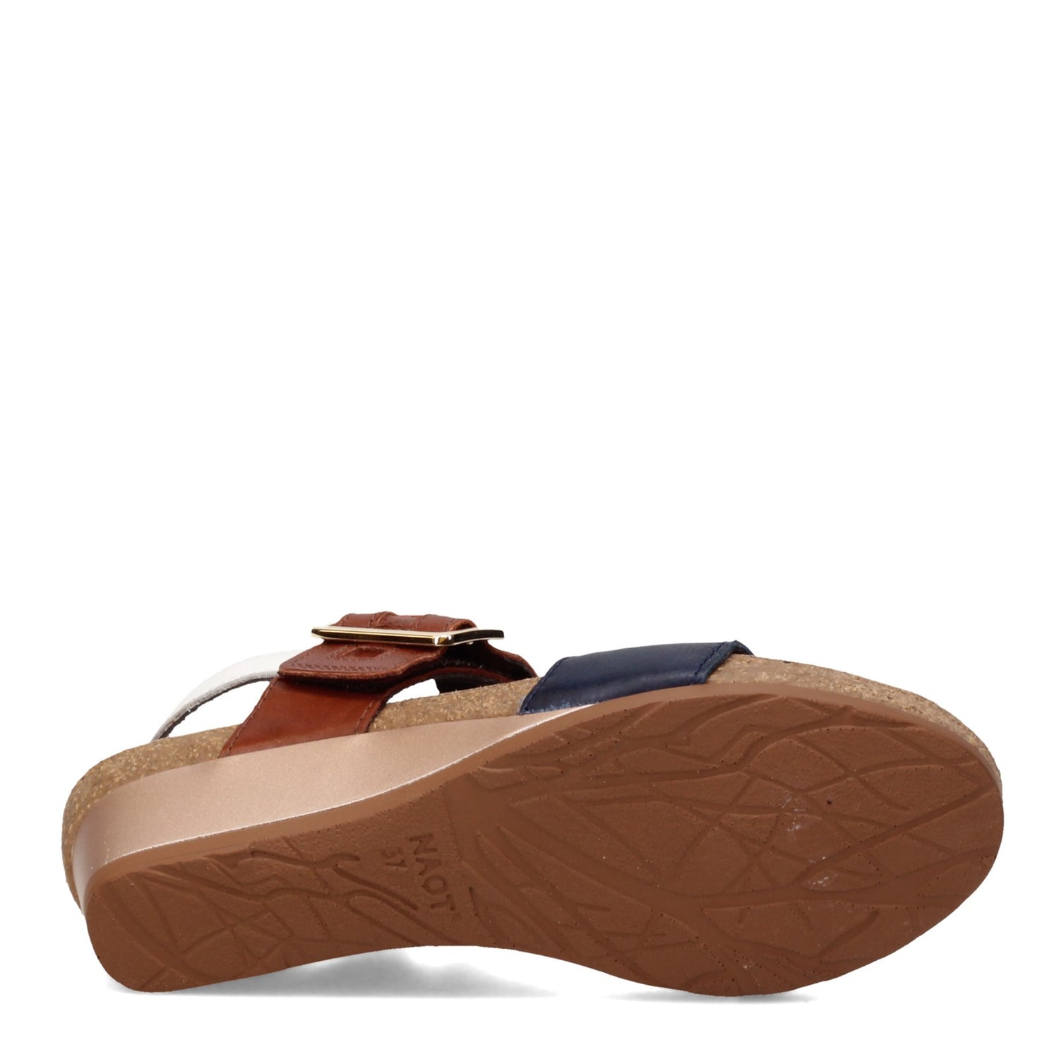 Peltz Shoes  Women's Naot Dynasty Sandal Blue / Tan 5052-PFG