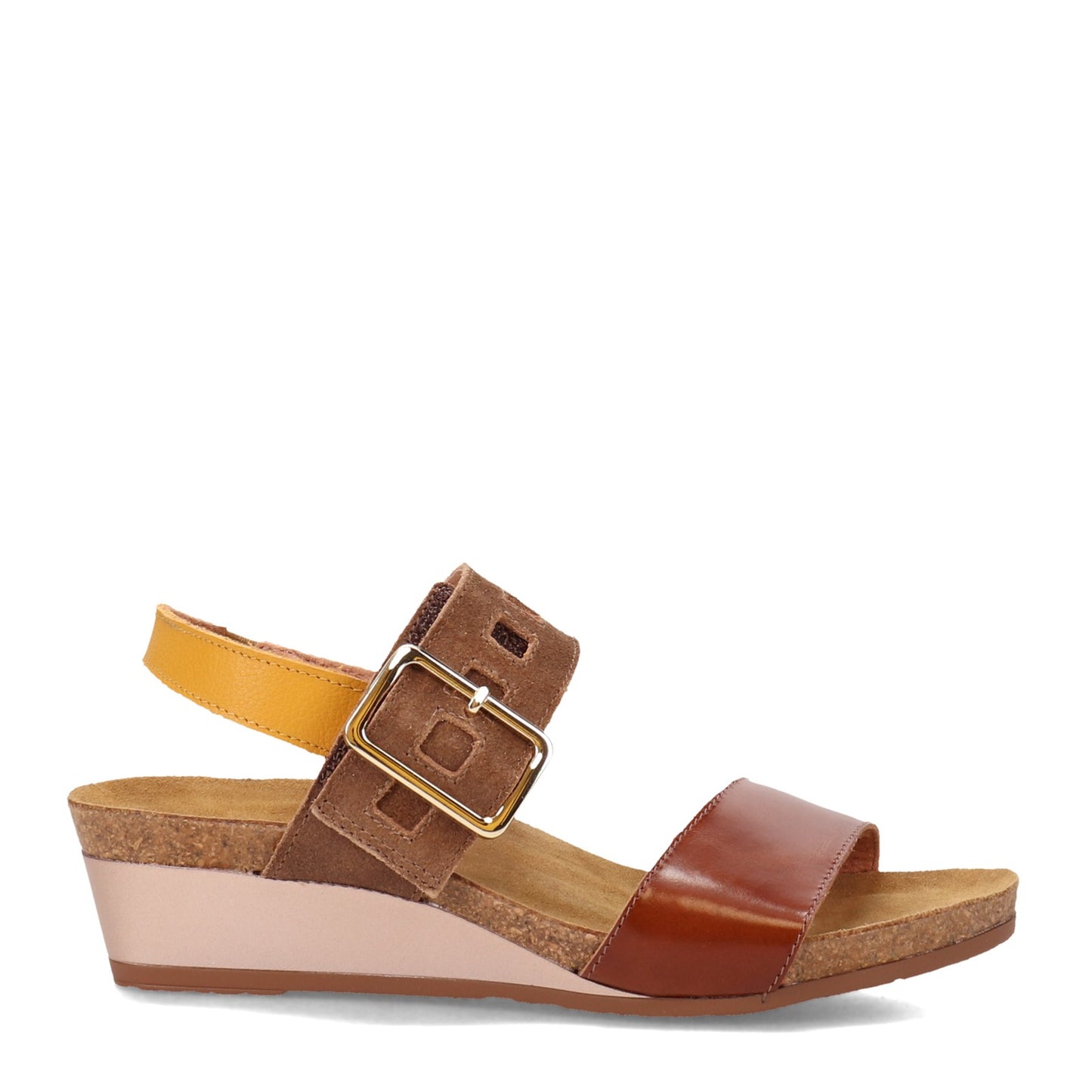 Peltz Shoes  Women's Naot Dynasty Sandal BROWN MARIGOLD 5052-SLW
