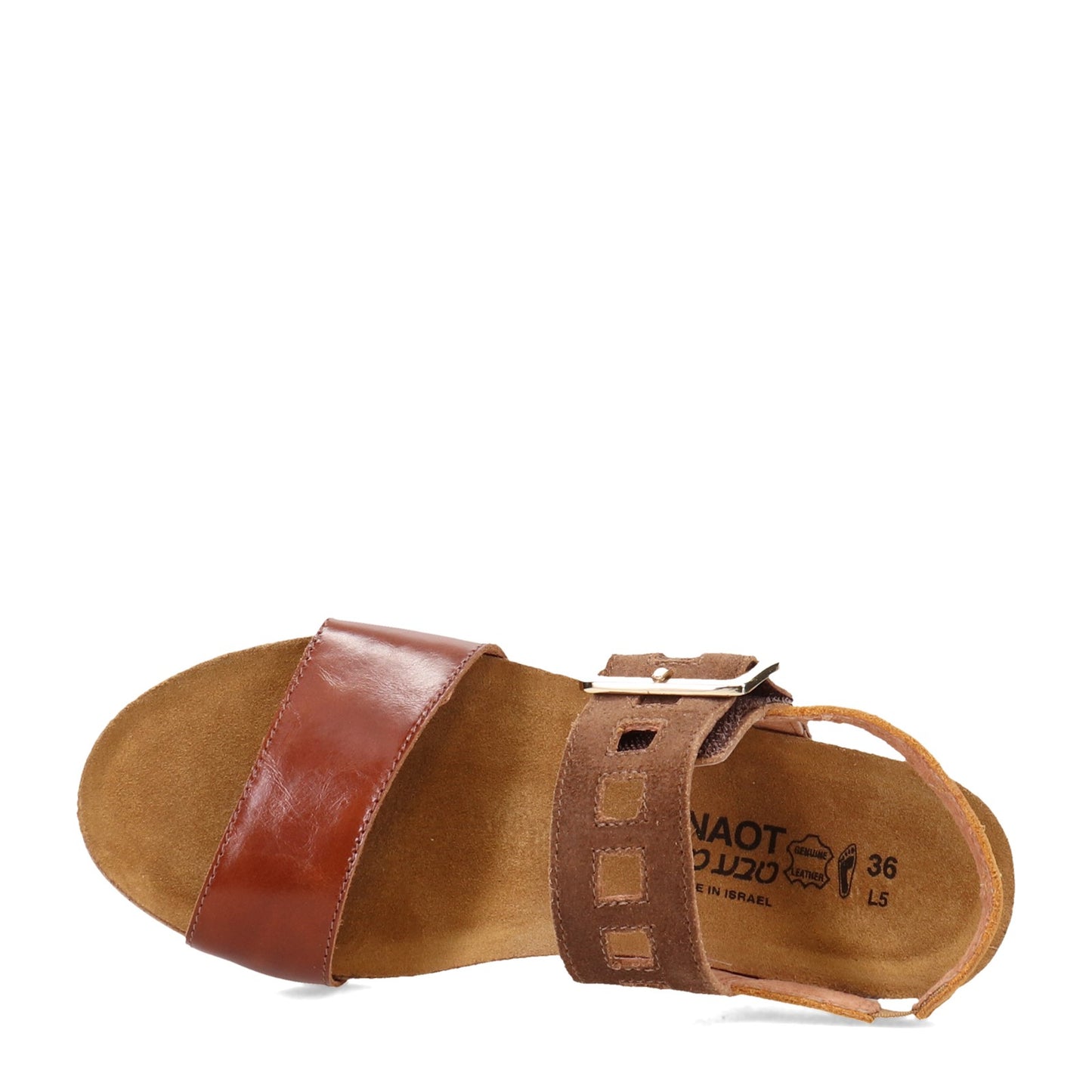 Peltz Shoes  Women's Naot Dynasty Sandal BROWN MARIGOLD 5052-SLW