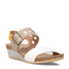 Peltz Shoes  Women's Naot Dynasty Sandal WHITE / BEIGE 5052-WEL