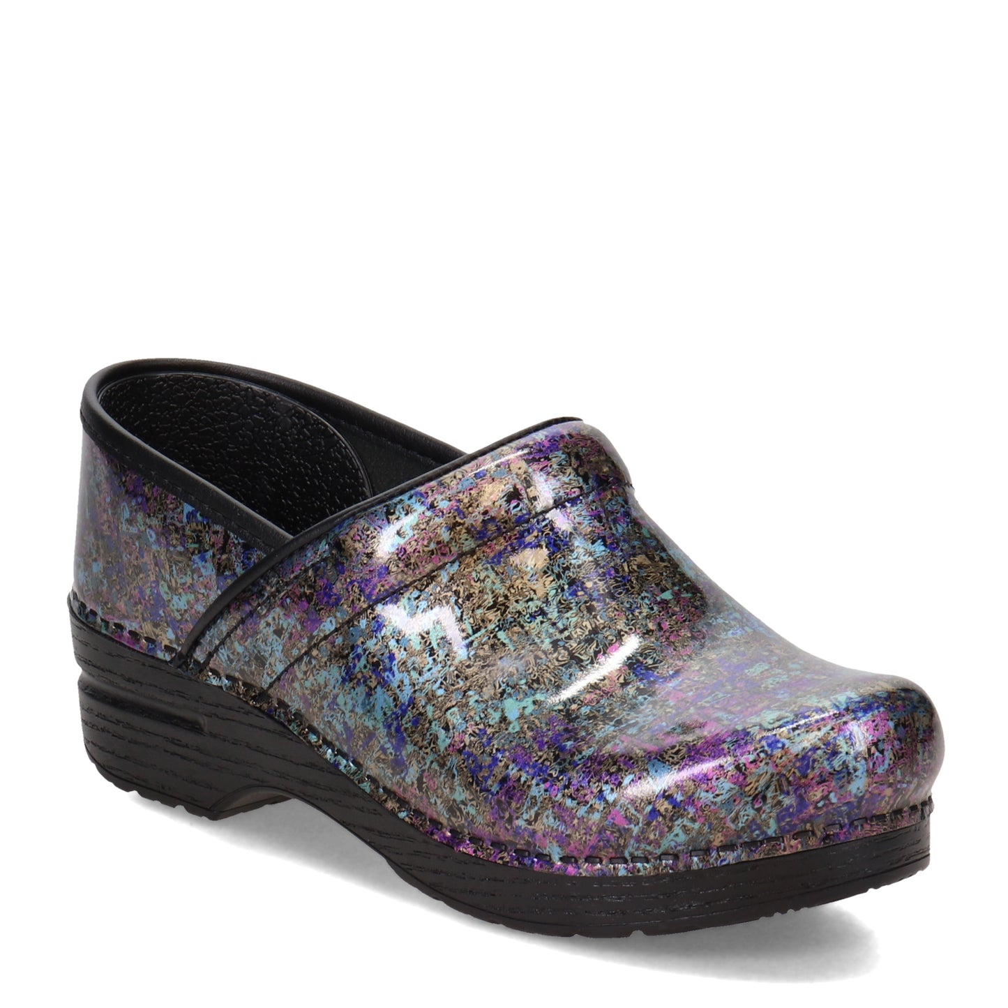 Peltz Shoes  Women's Dansko Professional Clog Purple/Blue/Gold Metallic 506-520202