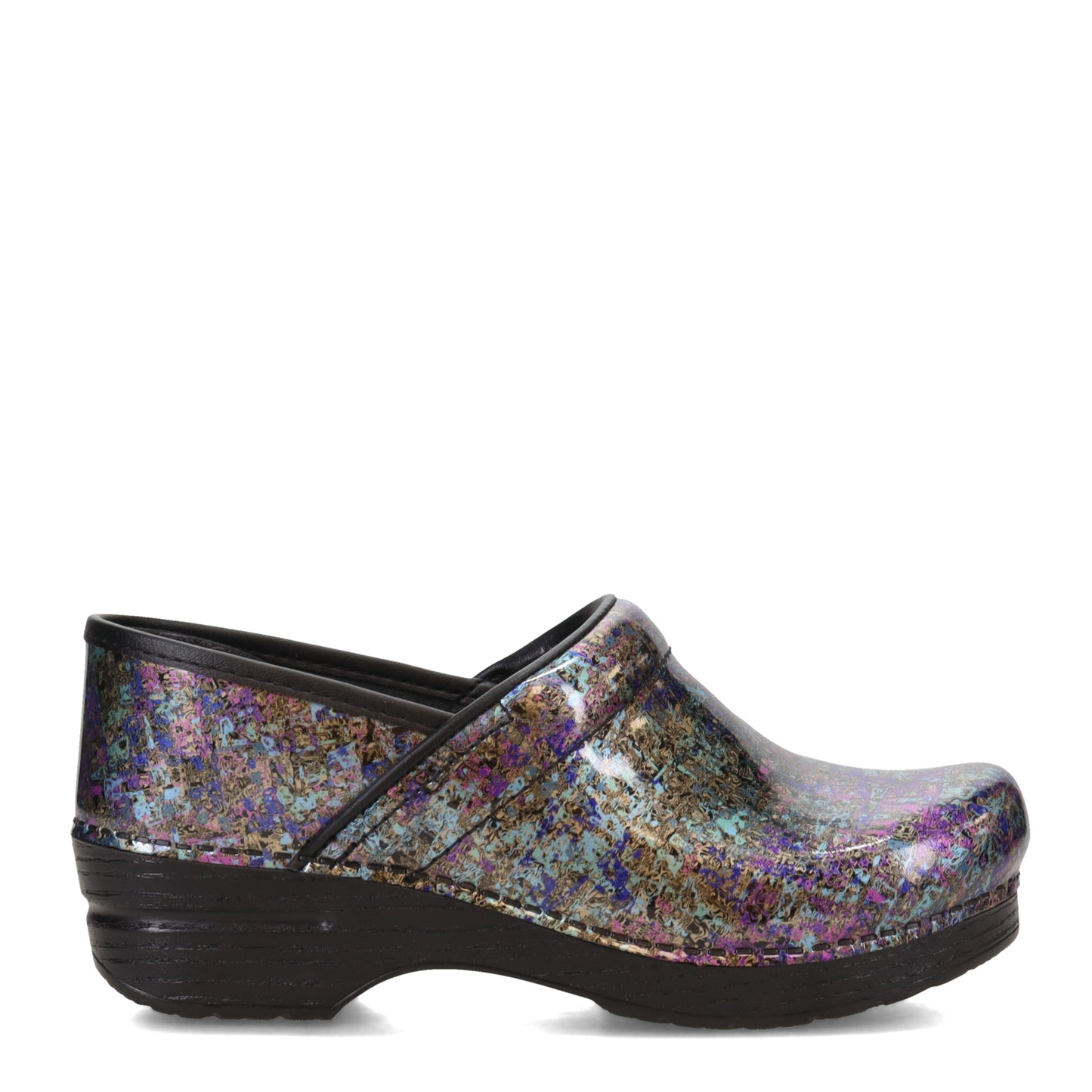 Peltz Shoes  Women's Dansko Professional Clog Purple/Blue/Gold Metallic 506-520202