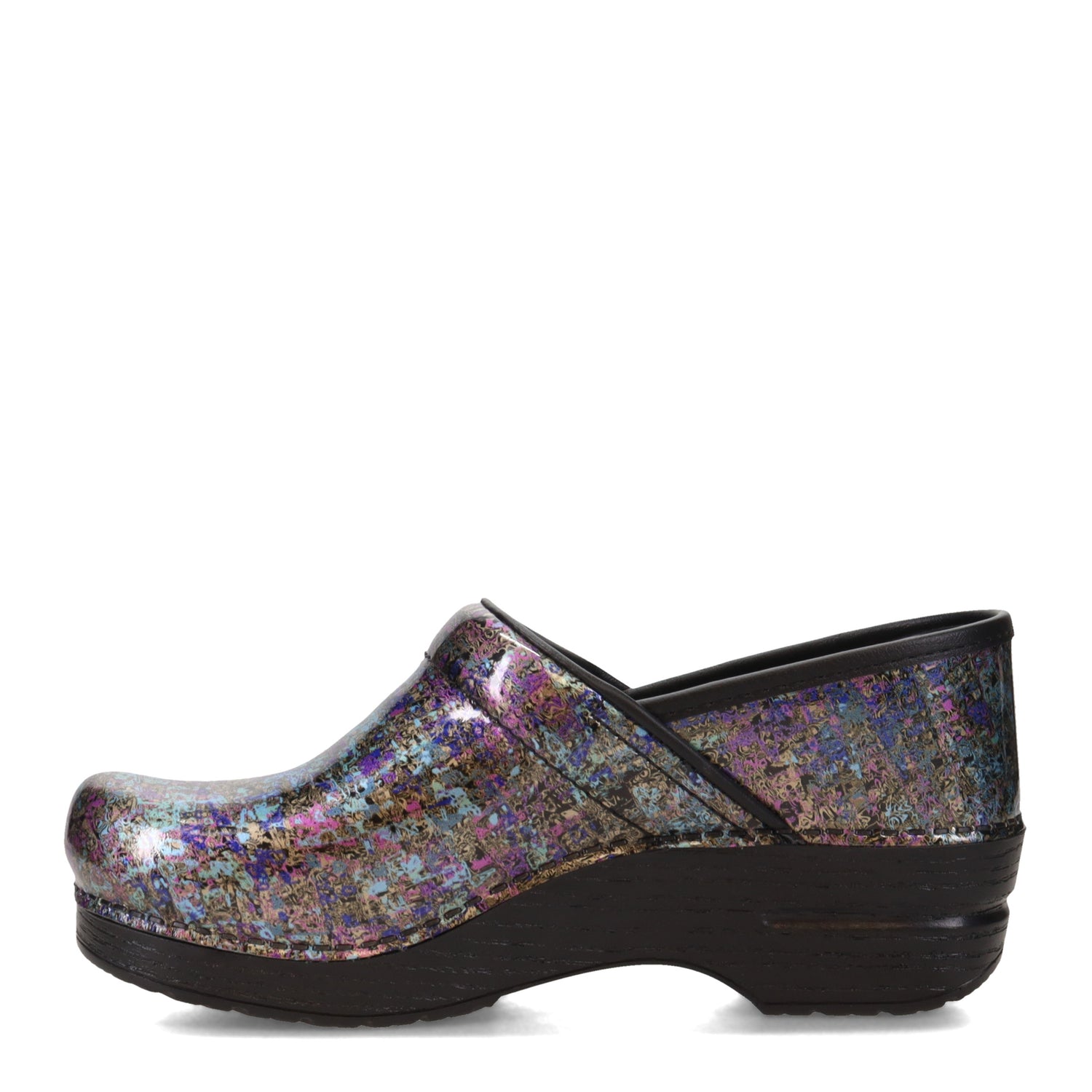 Peltz Shoes  Women's Dansko Professional Clog Purple/Blue/Gold Metallic 506-520202
