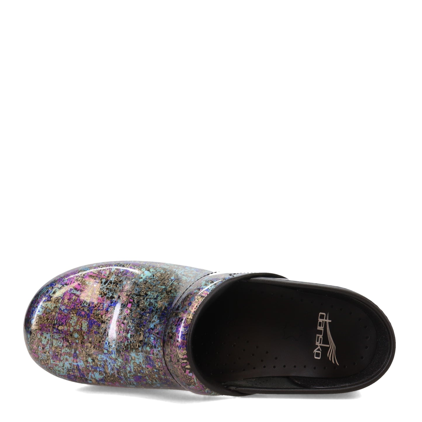 Peltz Shoes  Women's Dansko Professional Clog Purple/Blue/Gold Metallic 506-520202