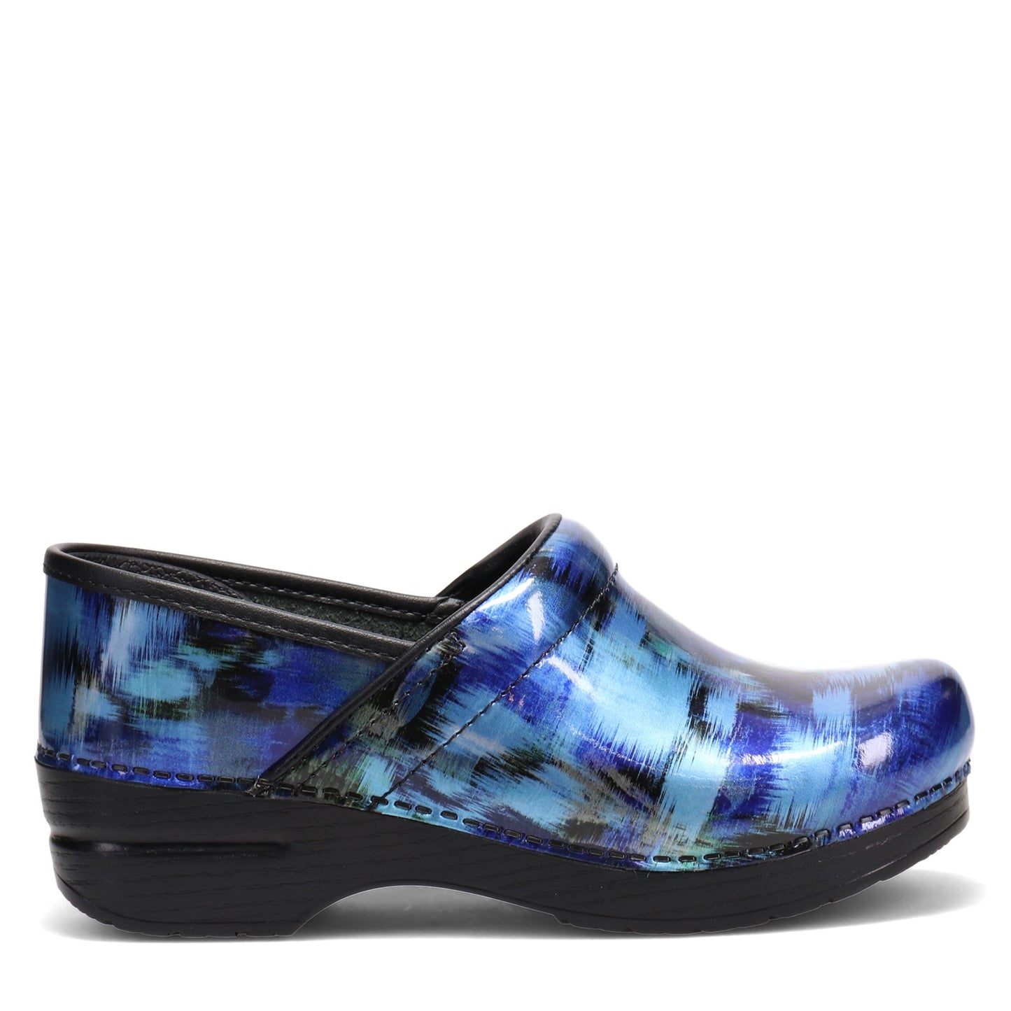 Peltz Shoes  Women's Dansko Professional Clog Blue Metallic 506-540202