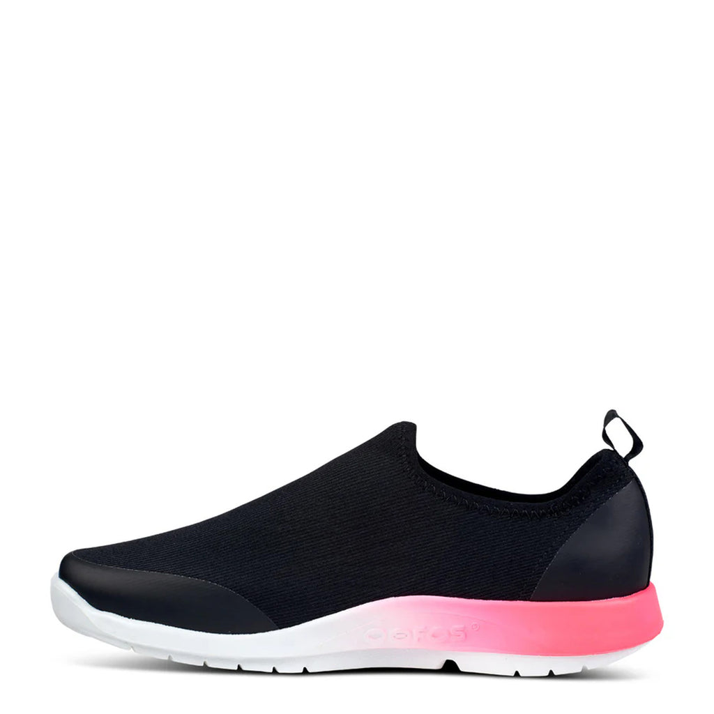 Women's Oofos OOmg Sport Sneaker BLACK / PINK FADE 5075PINKFADE