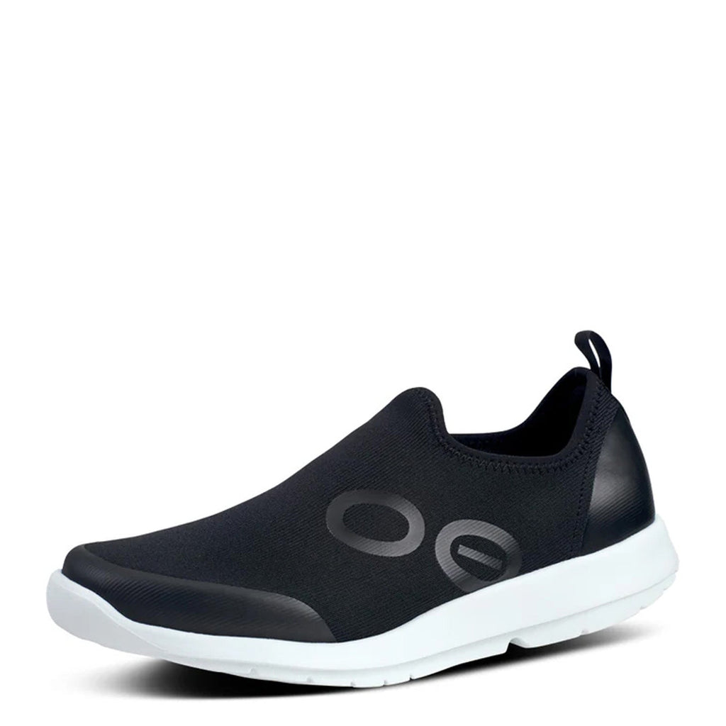 Women's Oofos OOmg Sport Sneaker BLACK WHITE 5075WHTBLK