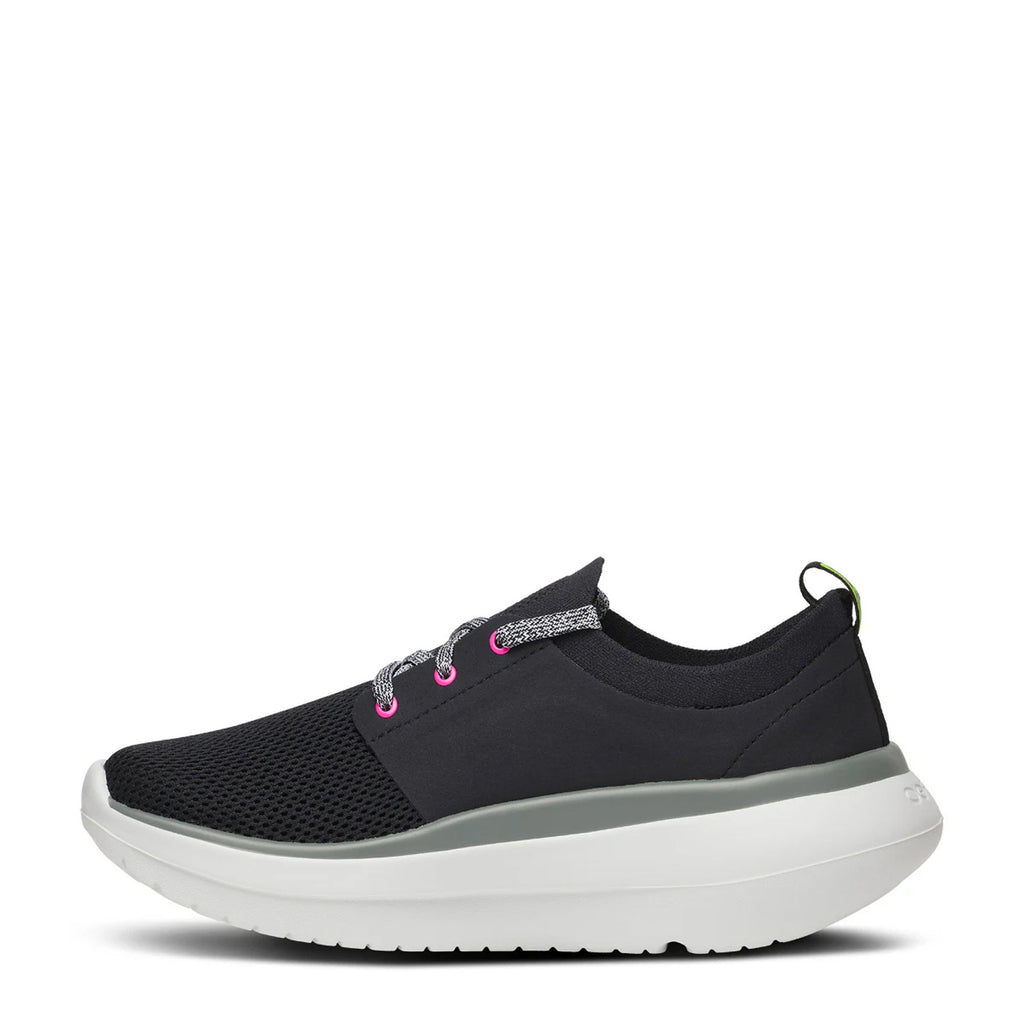 [POS] Women's OOfos OOmy Stride Sneaker BLACK  WHITE 5077-WHITEBLACK-POS
