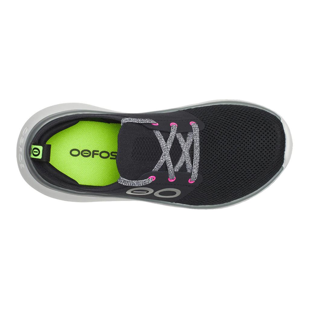 [POS] Women's OOfos OOmy Stride Sneaker BLACK  WHITE 5077-WHITEBLACK-POS