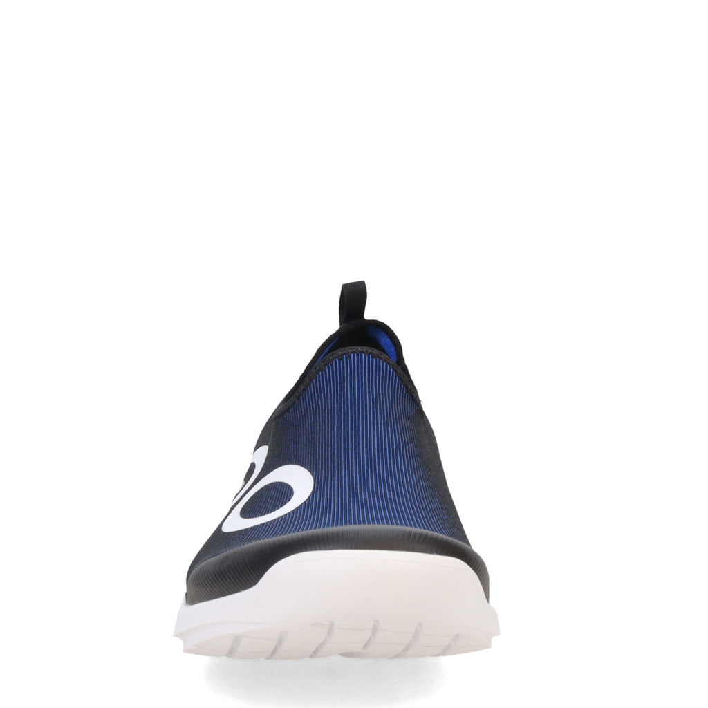 Men's Oofos OOmg Sport Slip-On Recovery Shoe NAVY WHITE SOLE 5085-WHTNVY