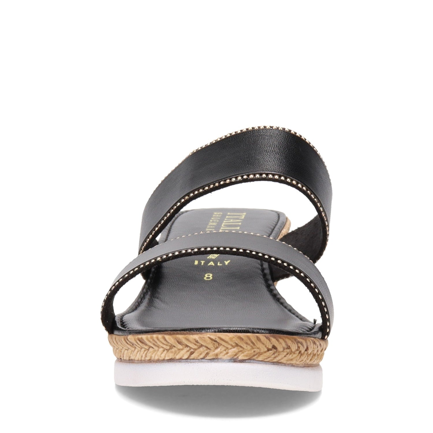Peltz Shoes  Women's Italian Shoemakers Khali Sandal BLACK 5094S21-BLACK