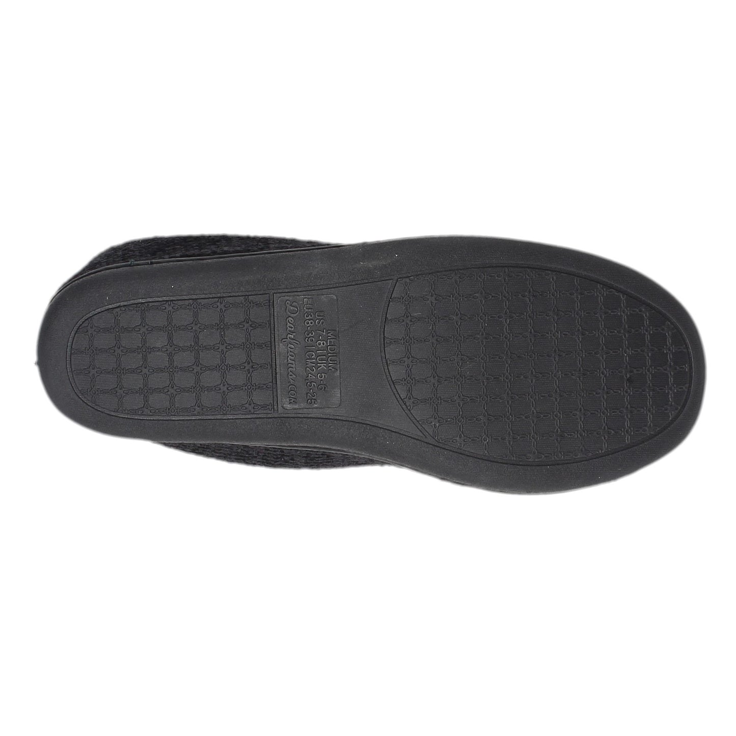 Peltz Shoes  Women's Dearfoam Rebecca Slipper BLACK CHENILLE 51005-00001