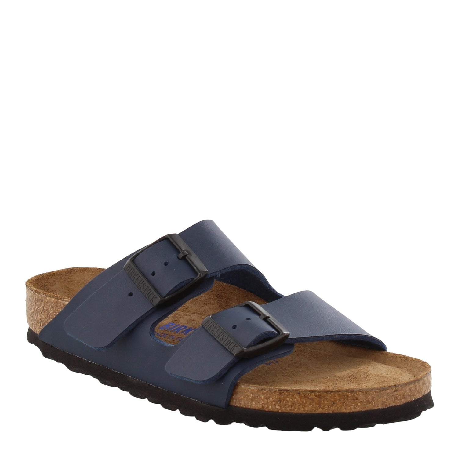 Peltz Shoes  Women's Birkenstock Arizona Birk-Flor Sandals - Narrow Width NAVY 51063 N