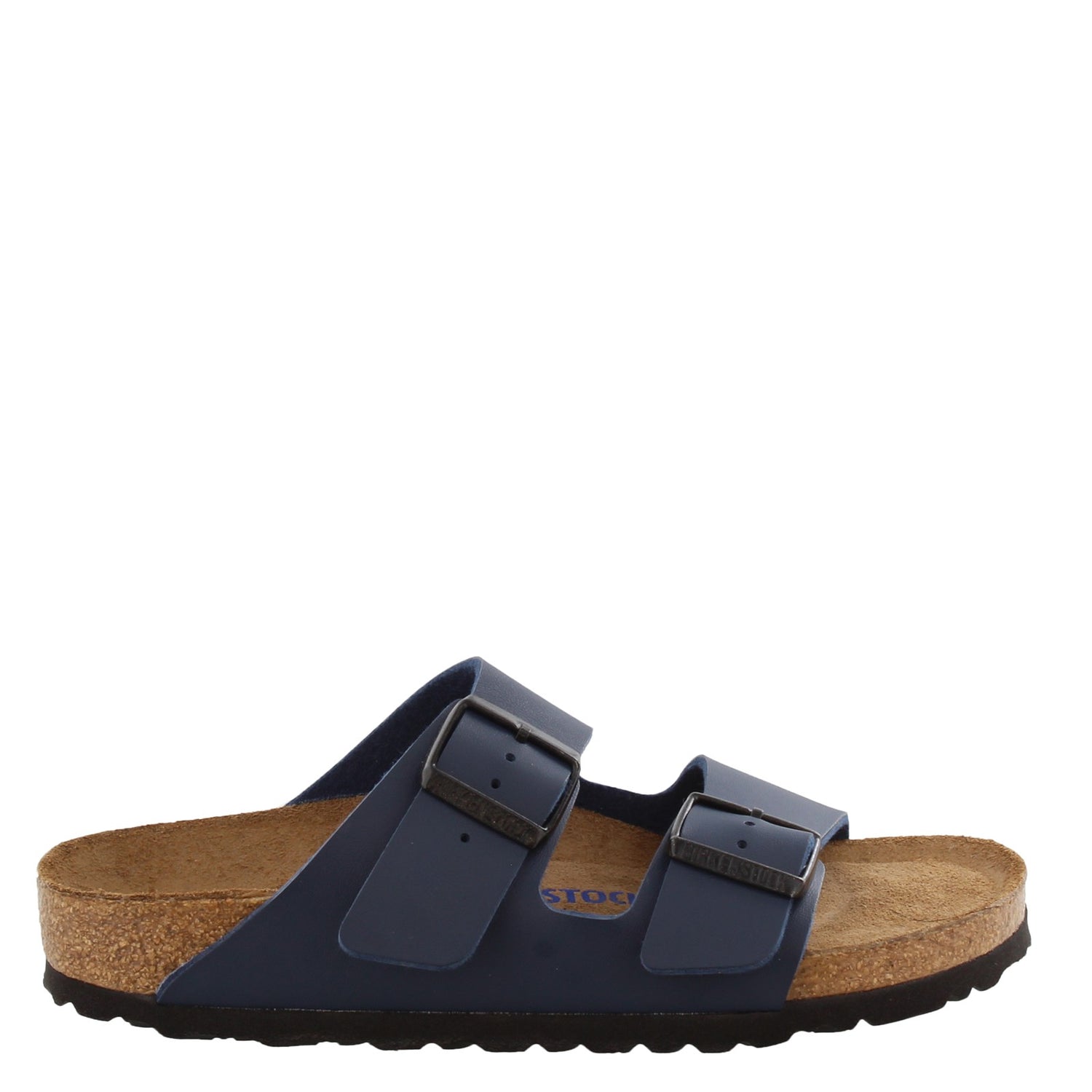 Peltz Shoes  Women's Birkenstock Arizona Birk-Flor Sandals - Narrow Width NAVY 51063 N