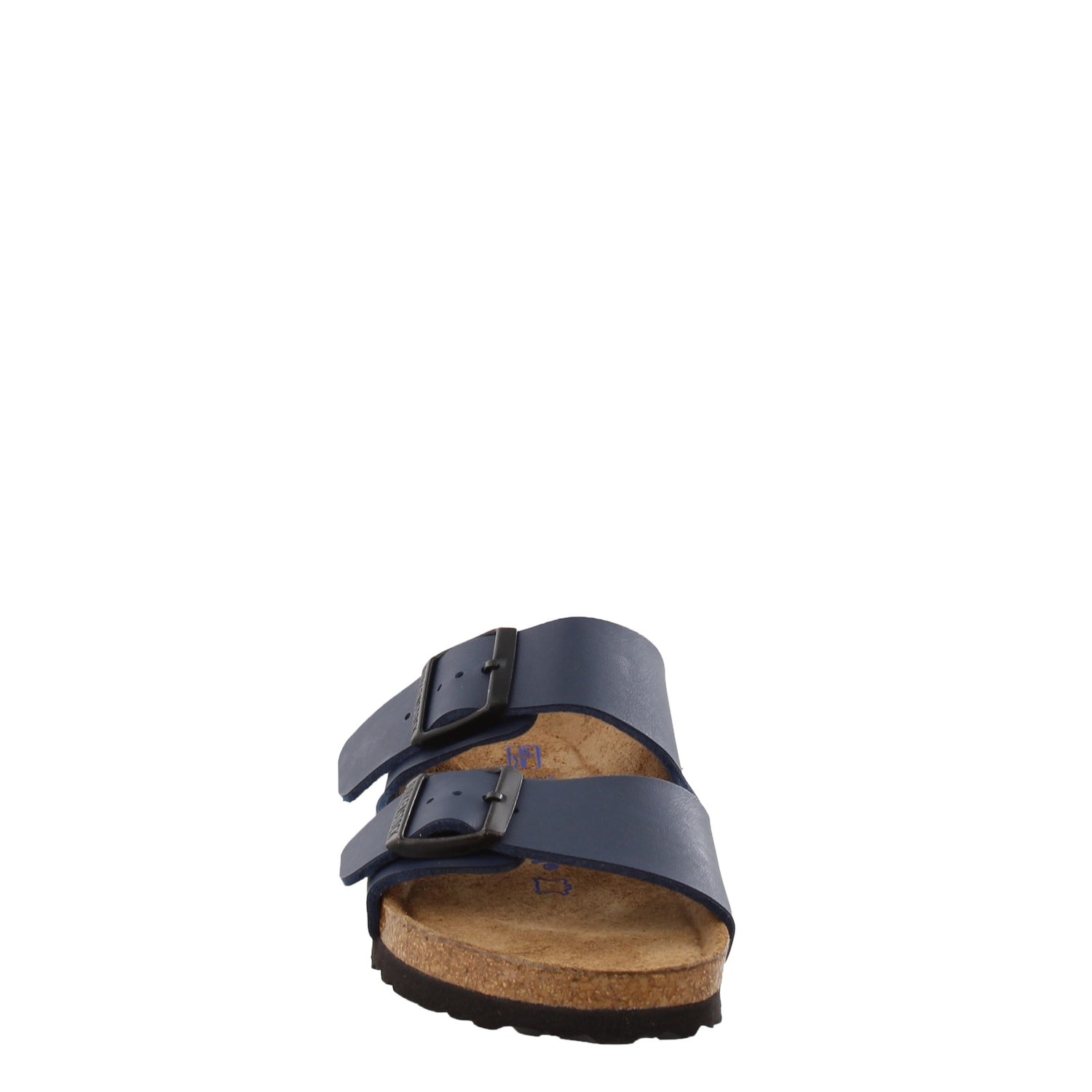 Peltz Shoes  Women's Birkenstock Arizona Birk-Flor Sandals - Narrow Width NAVY 51063 N