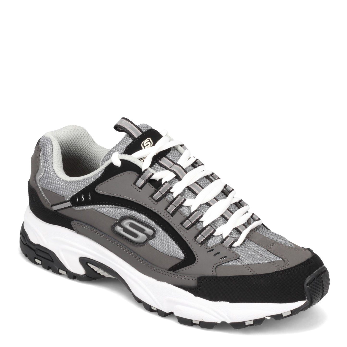 Peltz Shoes  Men's Skechers Stamina - Cutback Sneaker - Wide Width CHARCOAL 51286EW-CCBK