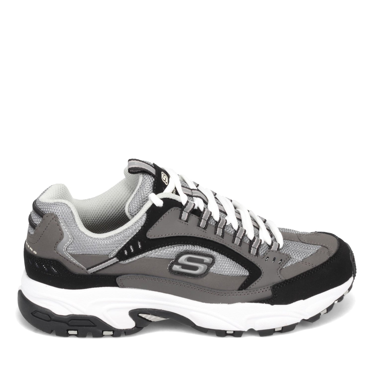 Peltz Shoes  Men's Skechers Stamina - Cutback Sneaker - Wide Width CHARCOAL 51286EW-CCBK