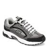 Peltz Shoes  Men's Skechers Stamina - Cutback Sneaker - Wide Width CHARCOAL 51286EW-CCBK