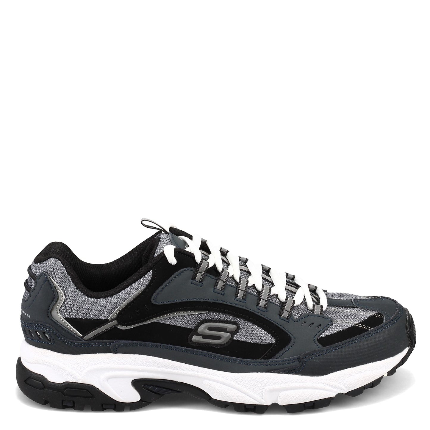 Peltz Shoes  Men's Skechers Stamina - Cutback Sneaker - Wide Width NAVY / BLACK 51286EW-NVBK