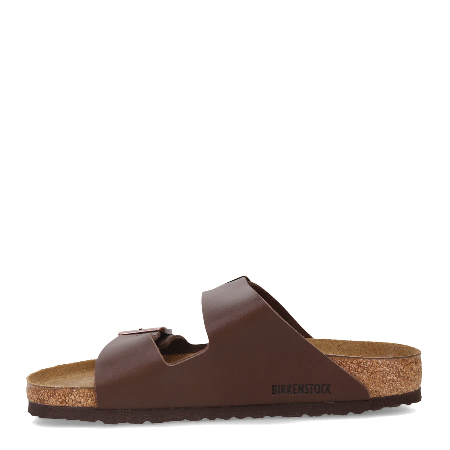 Peltz Shoes  Men's Birkenstock Arizona Birko Flor Sandal - Regular Width DARK BROWN 5170 1 R