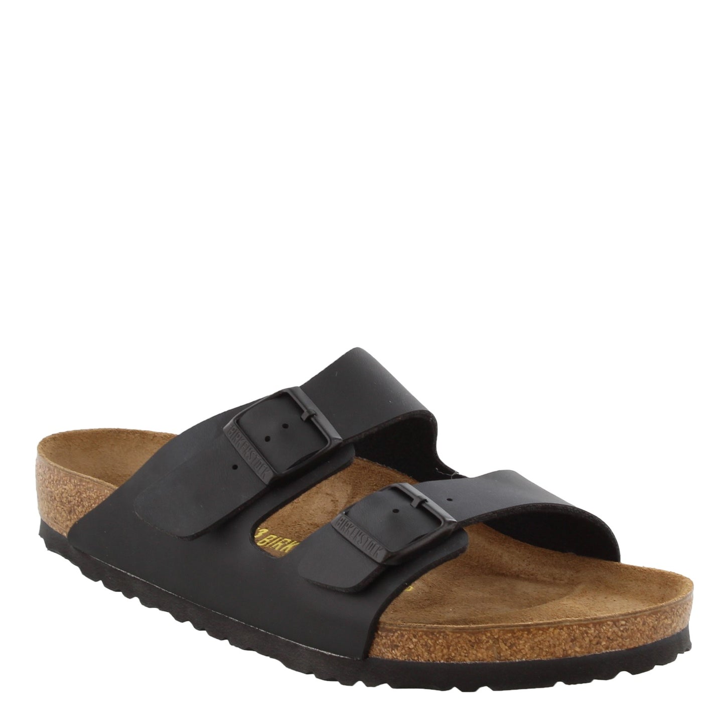 Peltz Shoes  Men's Birkenstock Arizona Birko Flor Sandal - Regular Width BLACK 5179 1 R