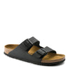 Peltz Shoes  Women's Birkenstock Arizona Birko-Flor Sandals - Narrow Fit Black Birko-Flor 51793 N