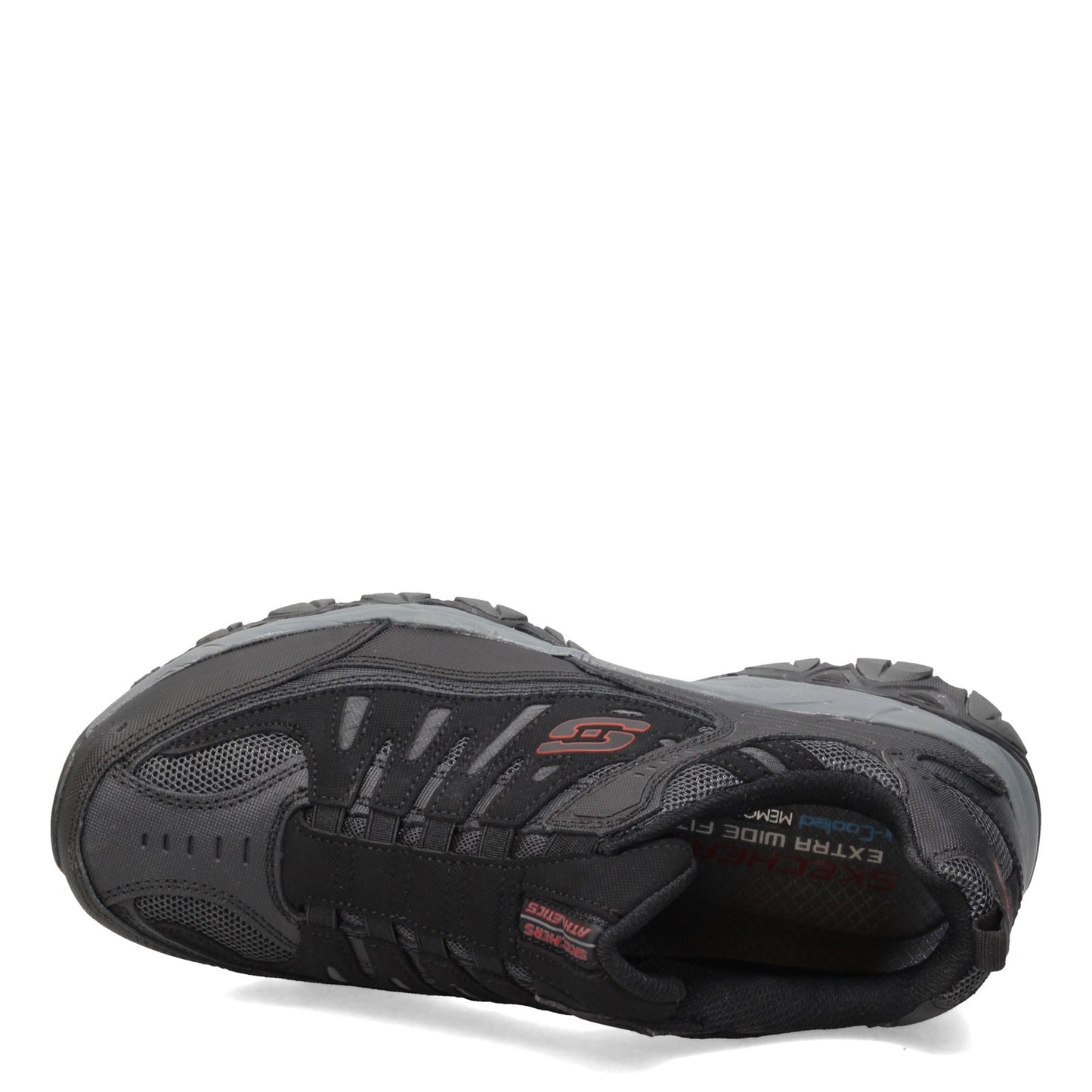 Peltz Shoes  Men's Skechers After Burn M. Fit Sneaker - Wide Width Black/Charcoal 51866EWW-BKCC
