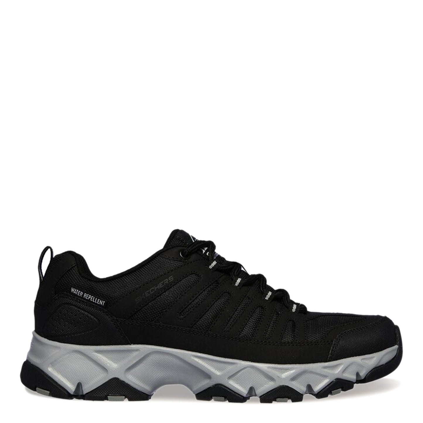 Peltz Shoes  Men's Skechers Relaxed Fit: Crossbar - Stilholt Hiking Shoe Black/Gray 51887-BKGY