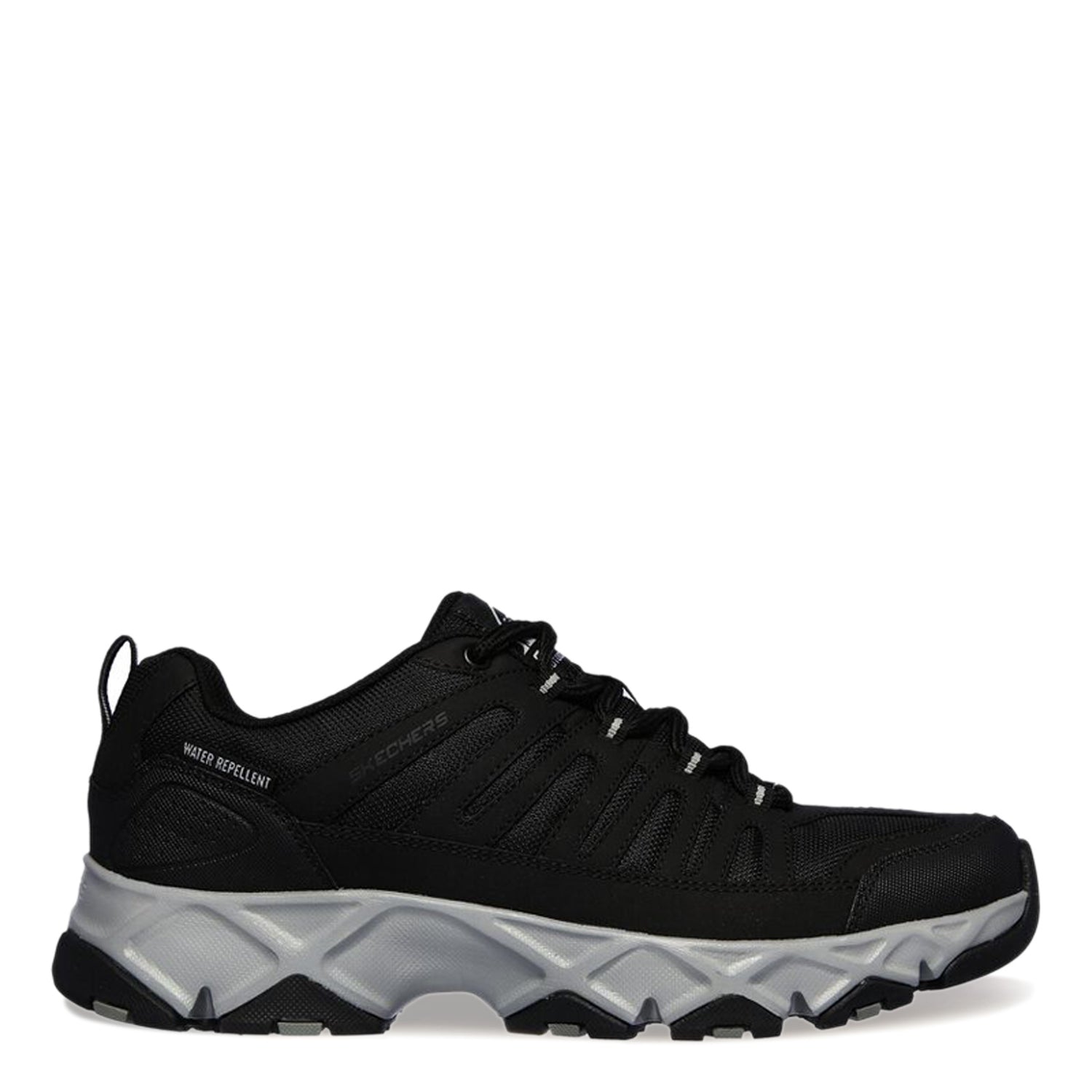 Peltz Shoes  Men's Skechers Relaxed Fit: Crossbar - Stilholt Hiking Shoe Black/Gray 51887-BKGY