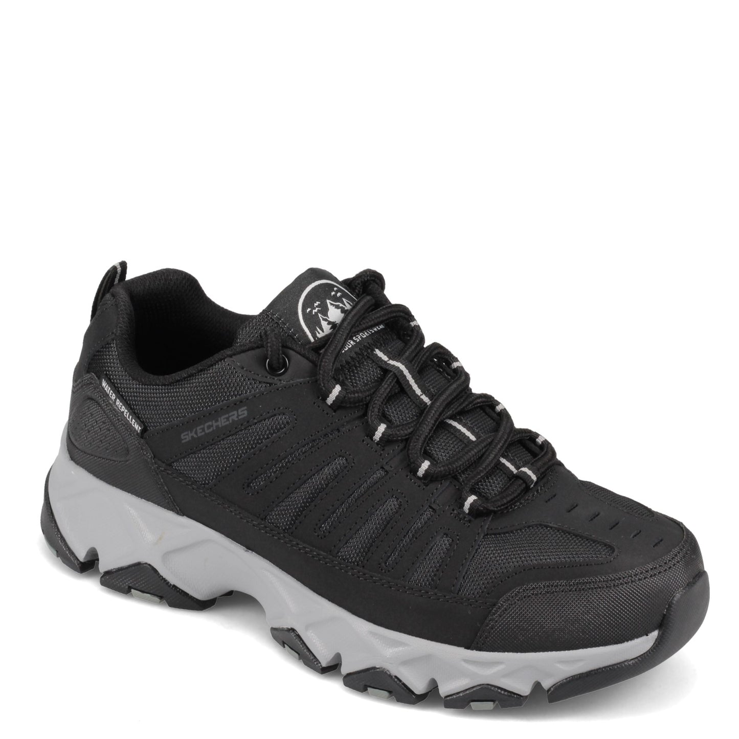 Peltz Shoes  Men's Skechers Relaxed Fit: Crossbar - Stilholt Hiking Shoe - Wide Width Black/Gray 51887EWW-BKGY