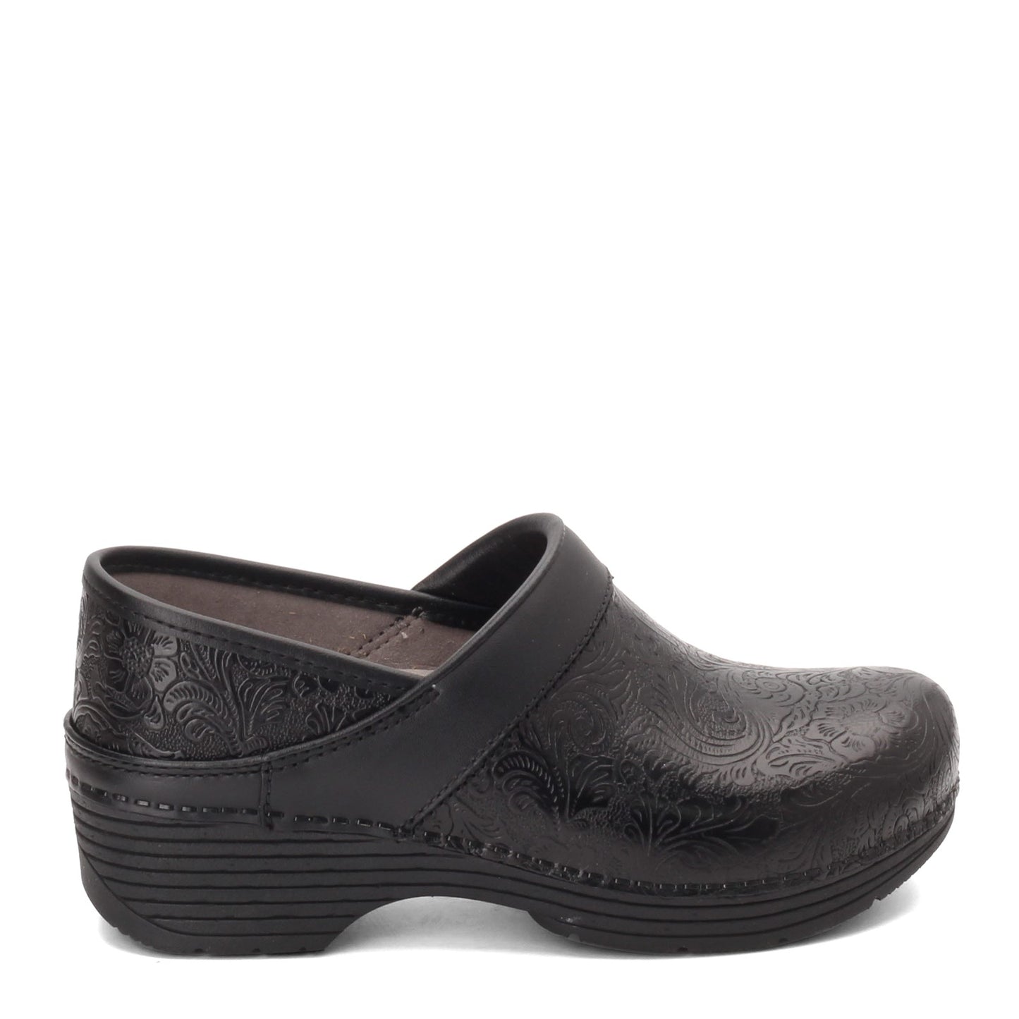 Peltz Shoes  Women's Dansko Lt Pro Clog Black Floral 5200-360202