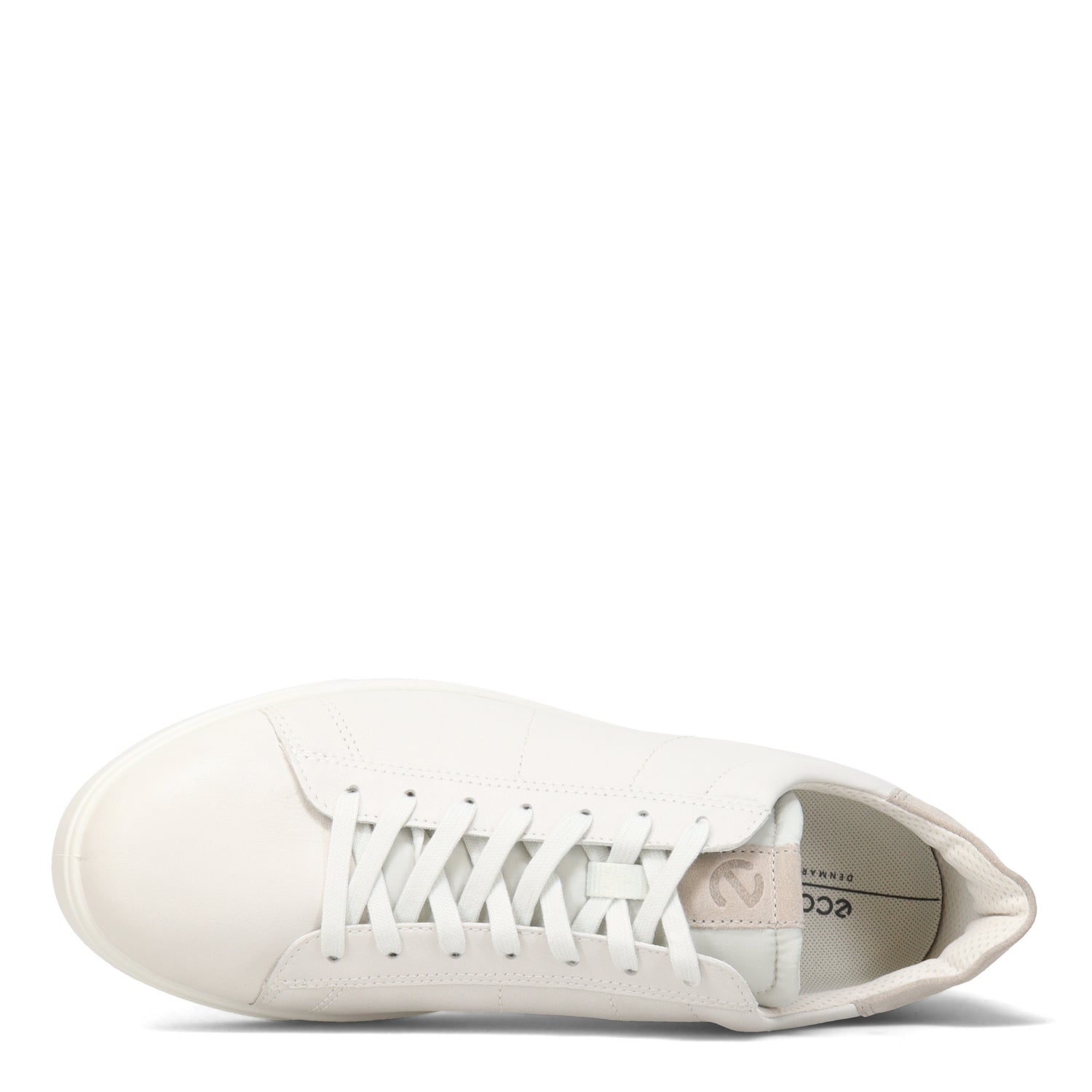 Peltz Shoes  Men's Ecco Street Lite Retro Sneaker WHITE GREY 521304-58336