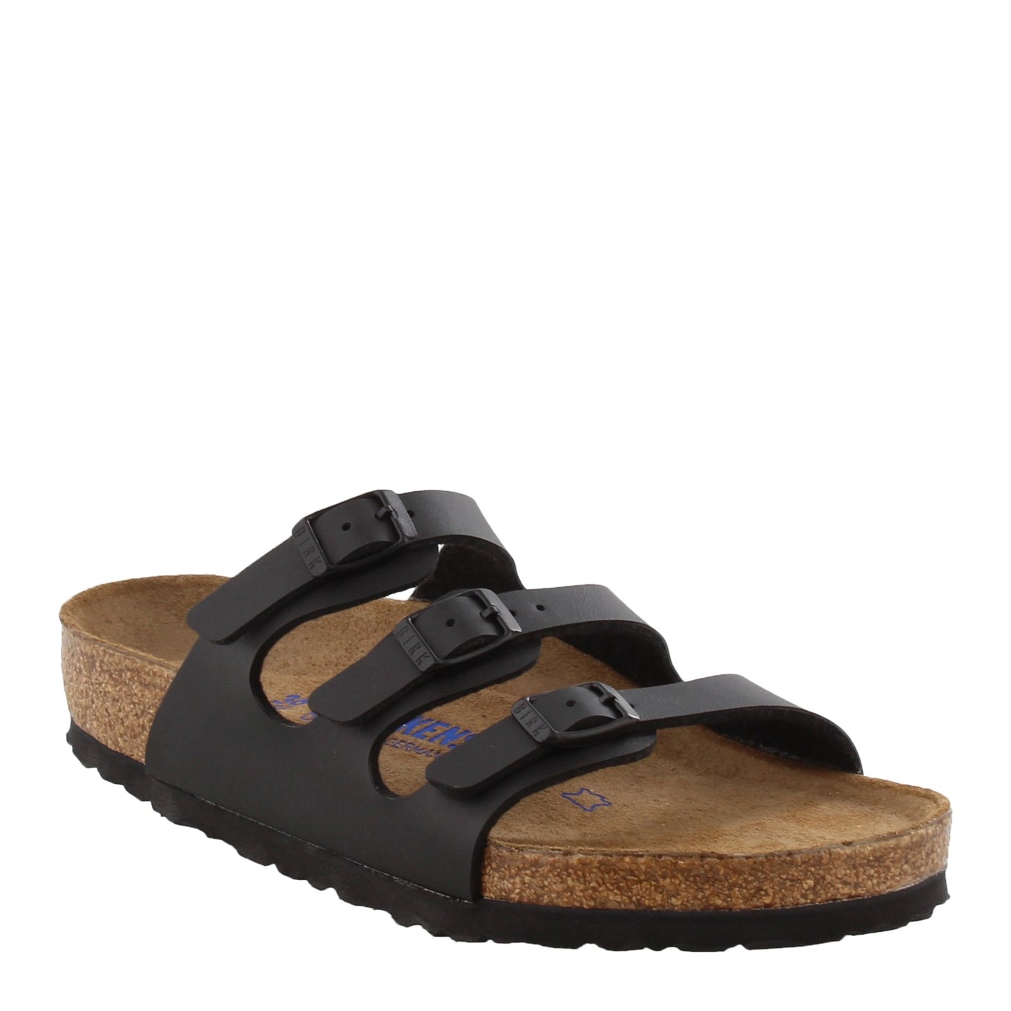 Peltz Shoes  Women's Birkenstock Florida Soft Footbed Sandal BLACK 5301 1 R