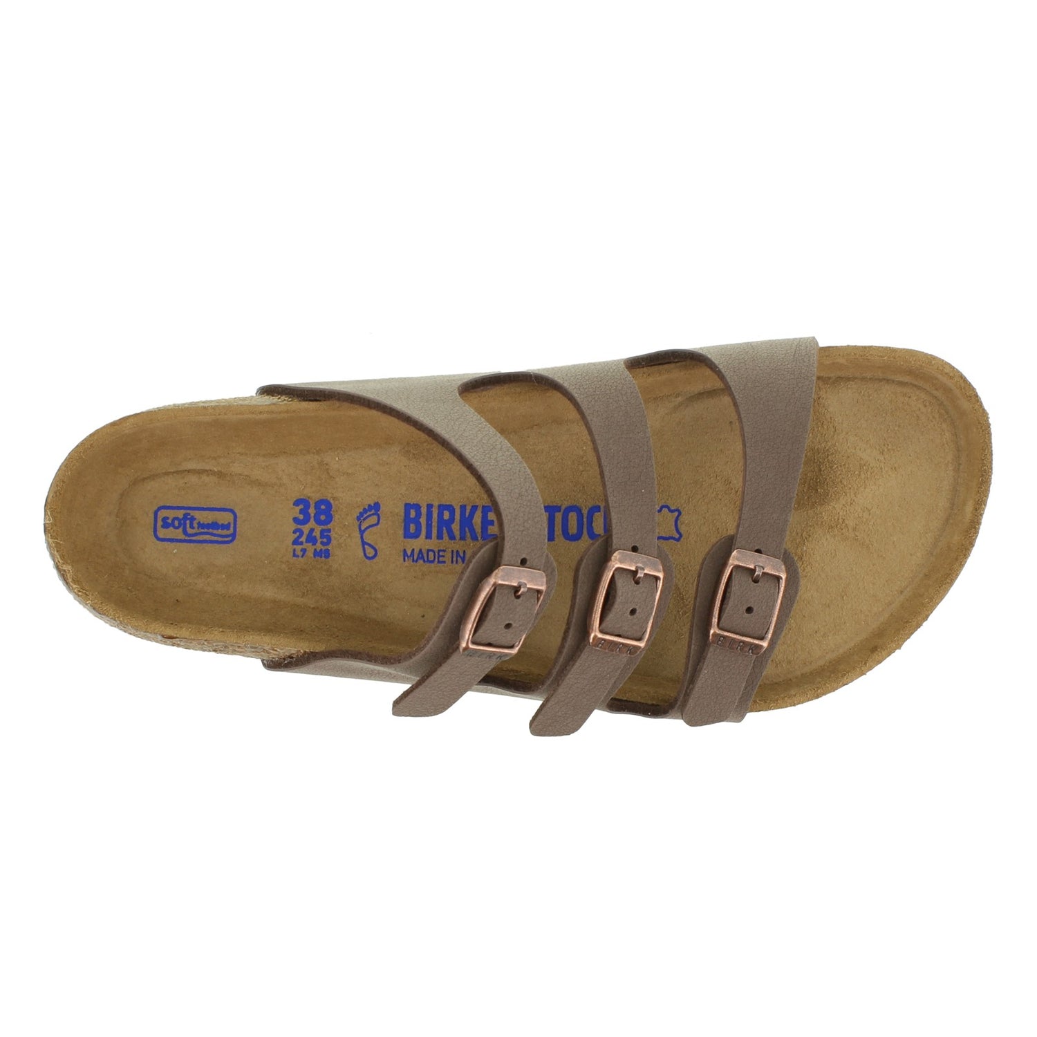 Peltz Shoes  Women's Birkenstock Florida Soft Footbed Sandal MOCHA 5388 1 M