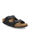 Peltz Shoes  Men's Birkenstock Arizona Birko Flor Sandal - Regular Width BLACK BIRKOFLOR 551251 R