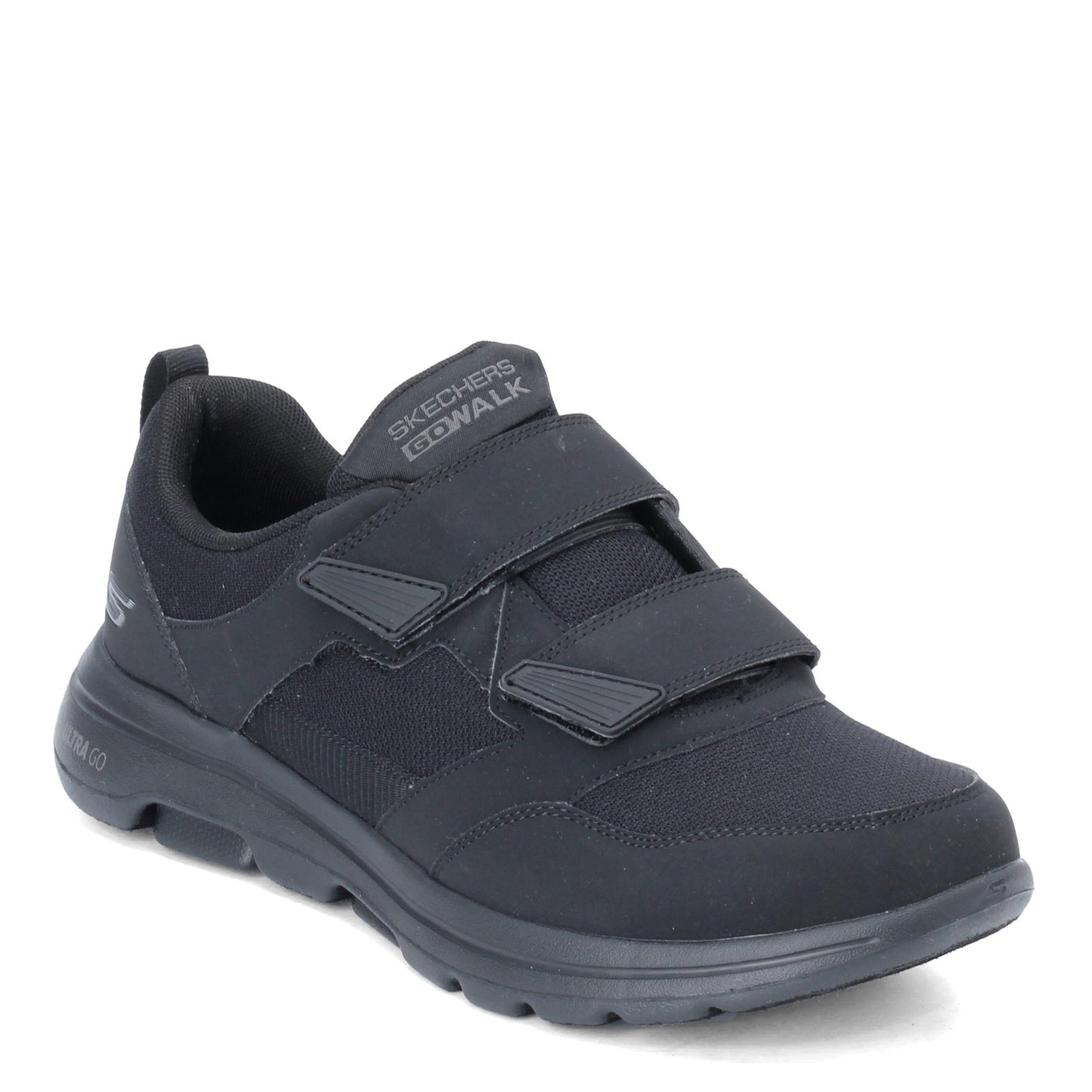 Peltz Shoes  Men's Skechers GOwalk 5 - Wistful Sneaker - Wide Width SOLID BLACK 55515EWW-BBK