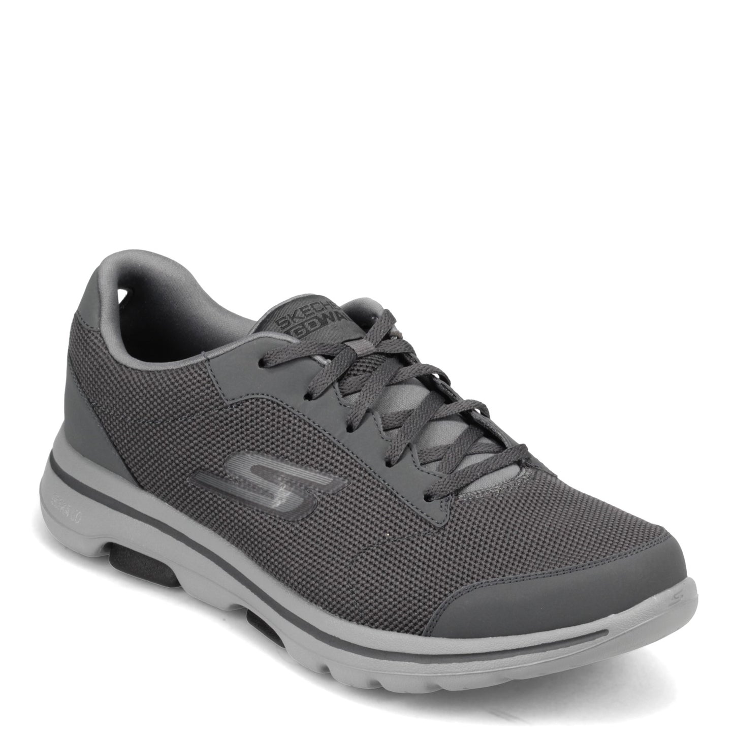 Peltz Shoes  Men's Skechers Go Walk 5 - Demitasse Sneaker - Wide Width CHARCOAL 55519EWW-CCBK